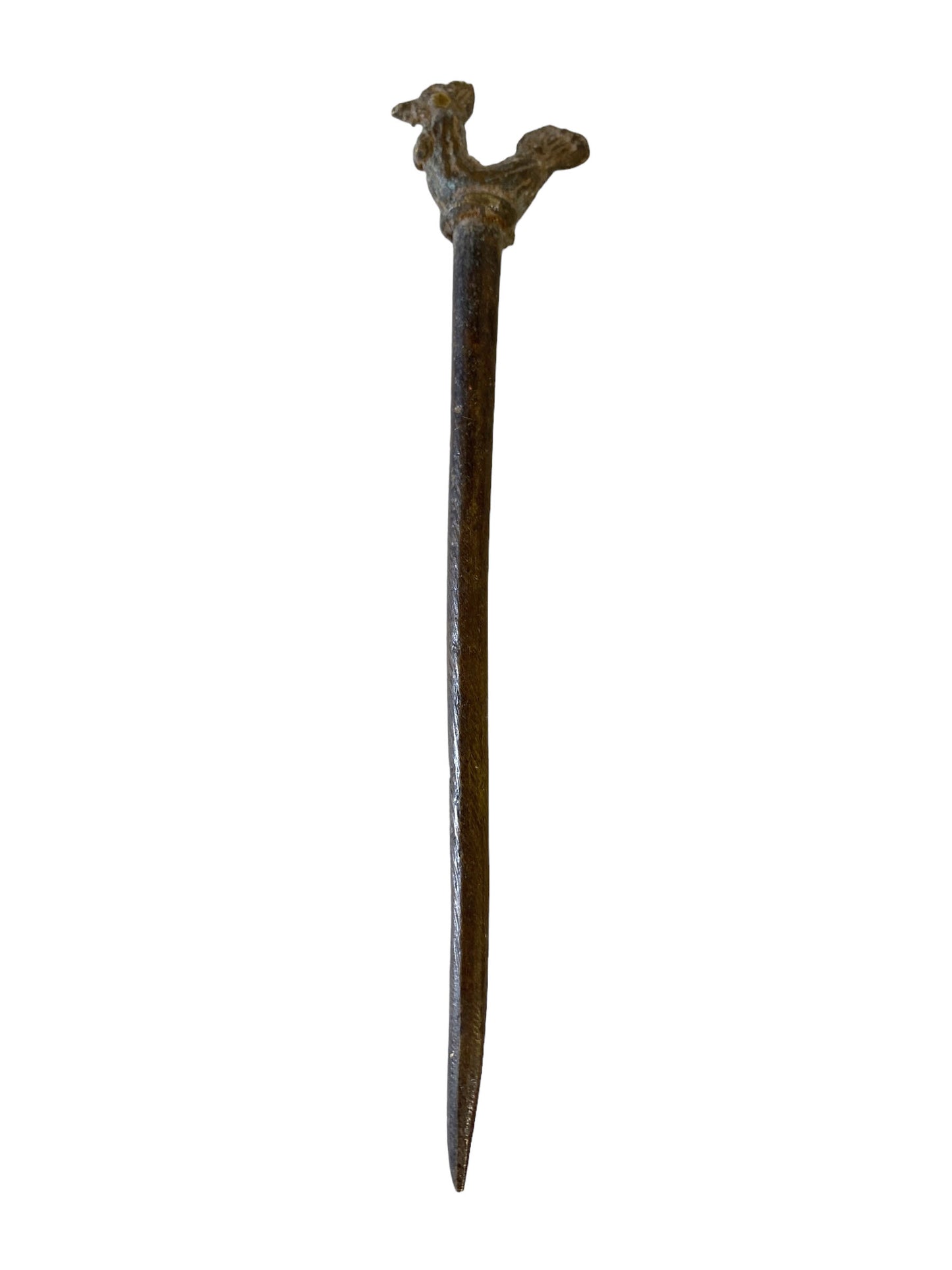 #5674 Vintage Ashanti / Asante Bronze Hair Pin 5.5" H