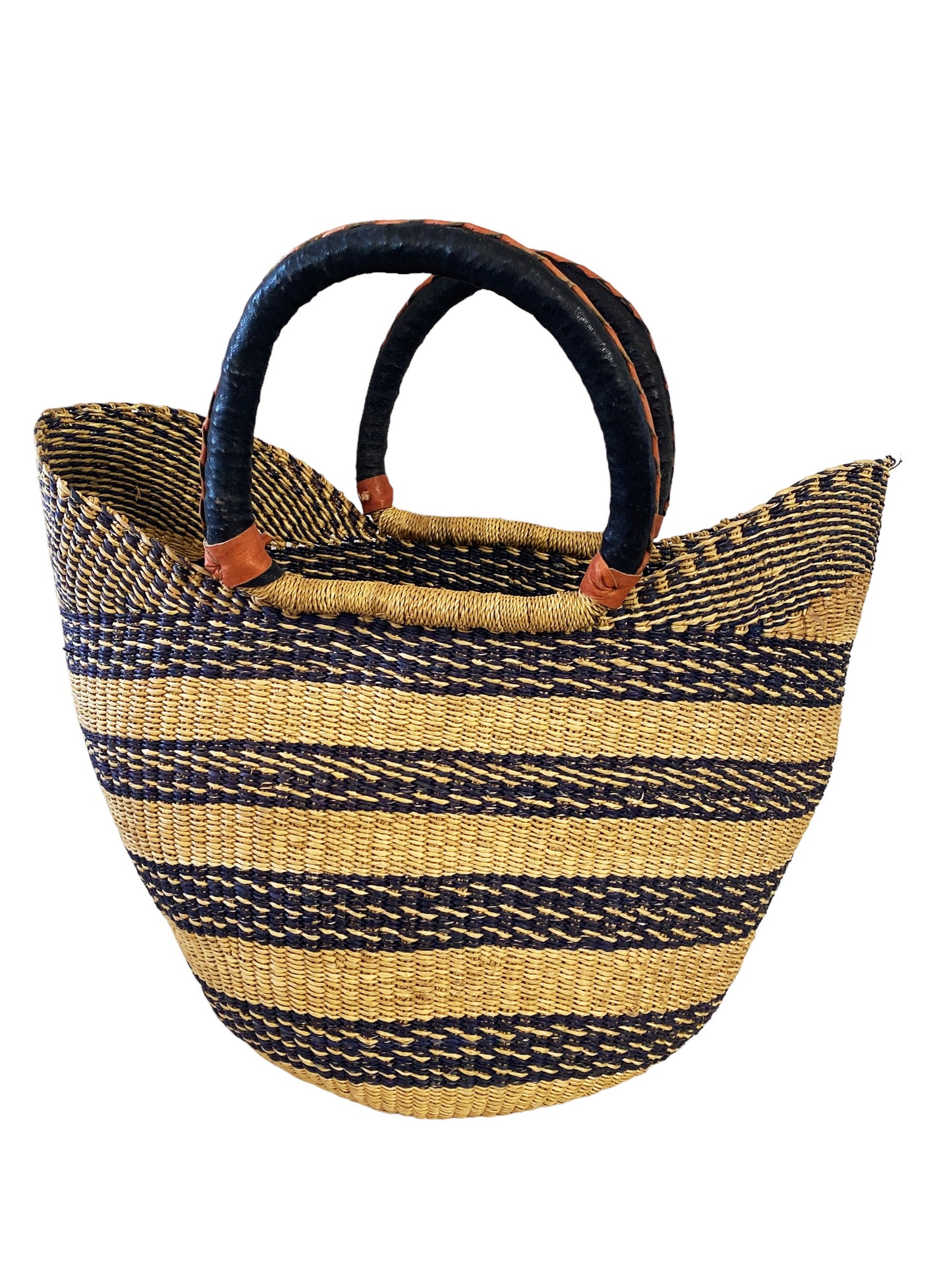 #5863 African Ghanian Bolga Basket 19" H by 20" W