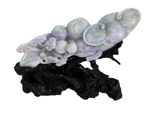 #1709 Stunning Lg Chinese Jadeite Jade Lingzhi 11.75" W.