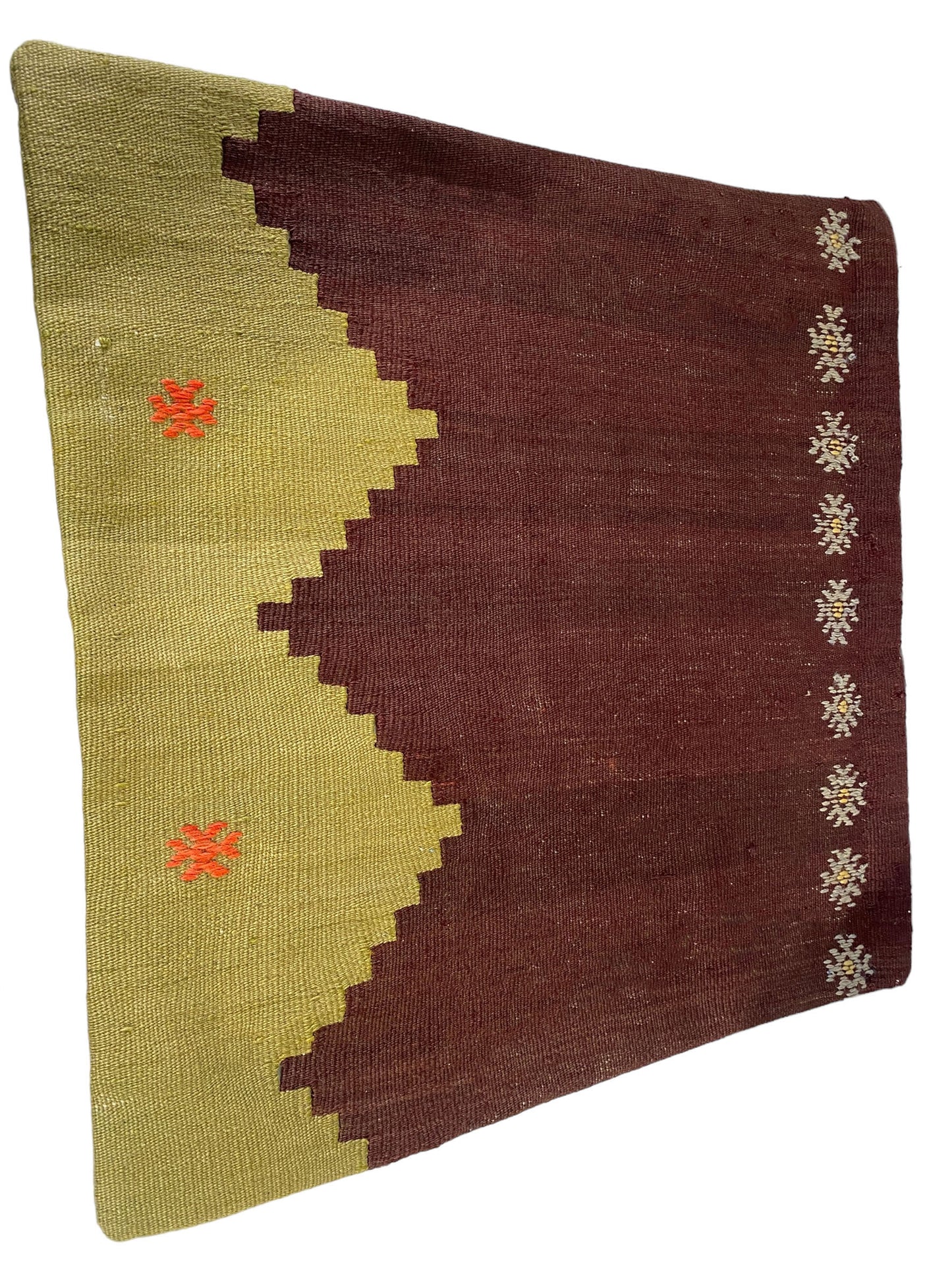 #5691 Superb Custom Made Old Turkish Tribal Kilim Pillow Cover 22" by 22"