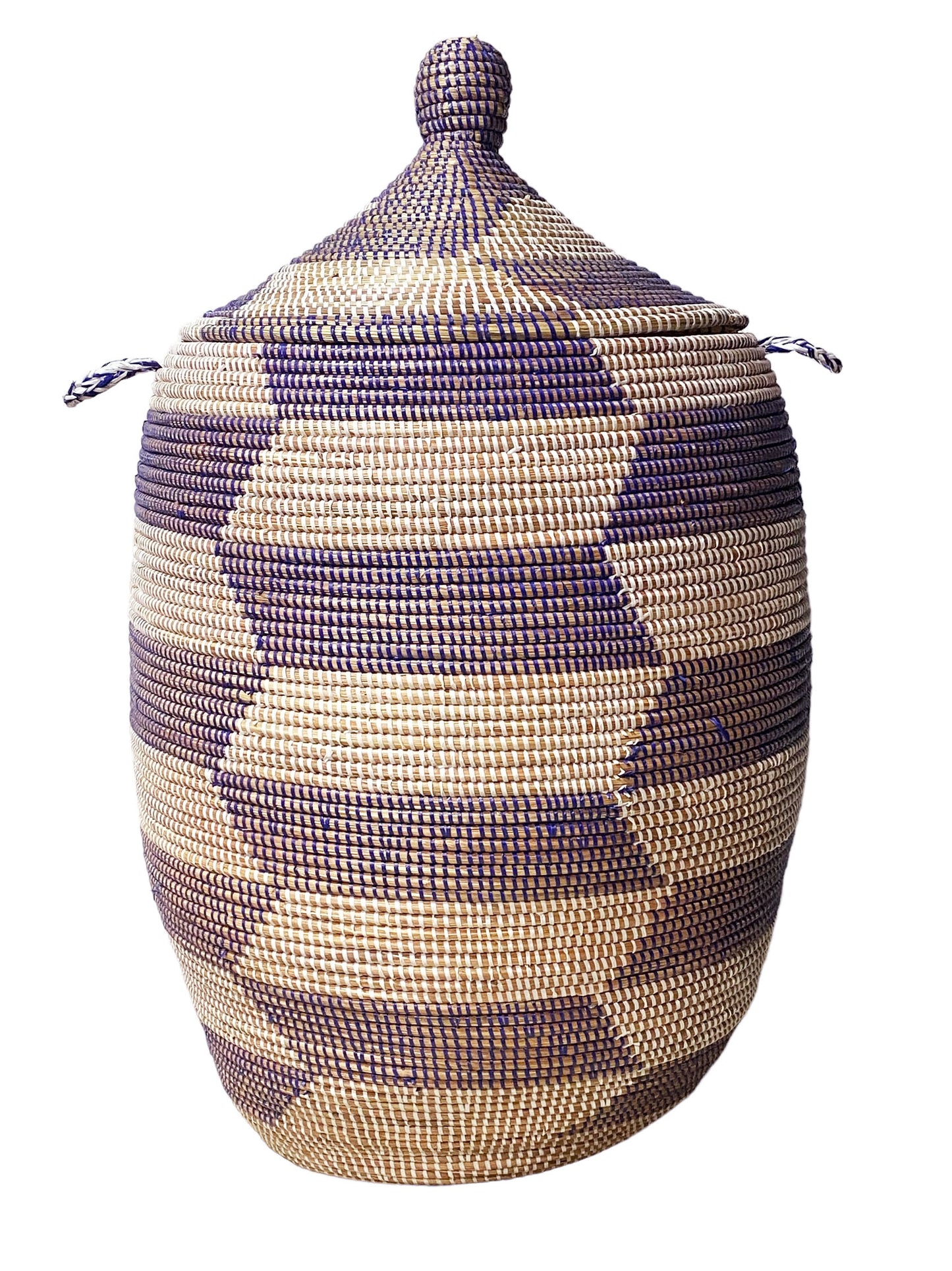 #5536 Lg Basket with Lid Senegal West Africa 34" H