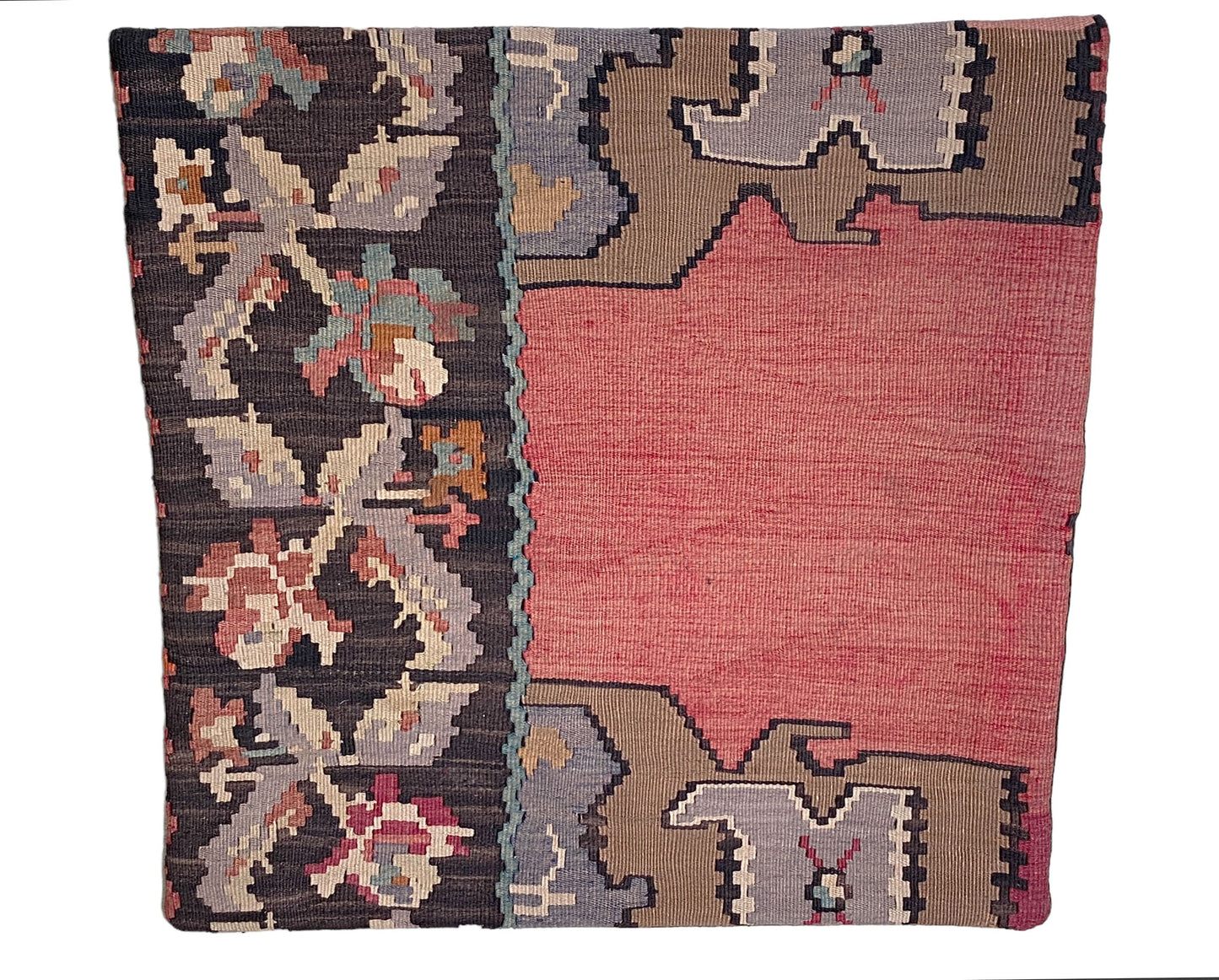 #5773 Superb Custom Made Old Turkish Tribal Kilim Pillow Cover 24" by 24"