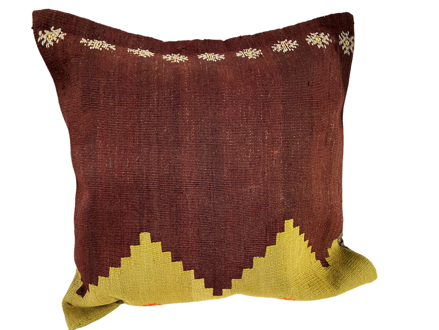 #5691 Superb Custom Made Old Turkish Tribal Kilim Pillow Cover 22" by 22"