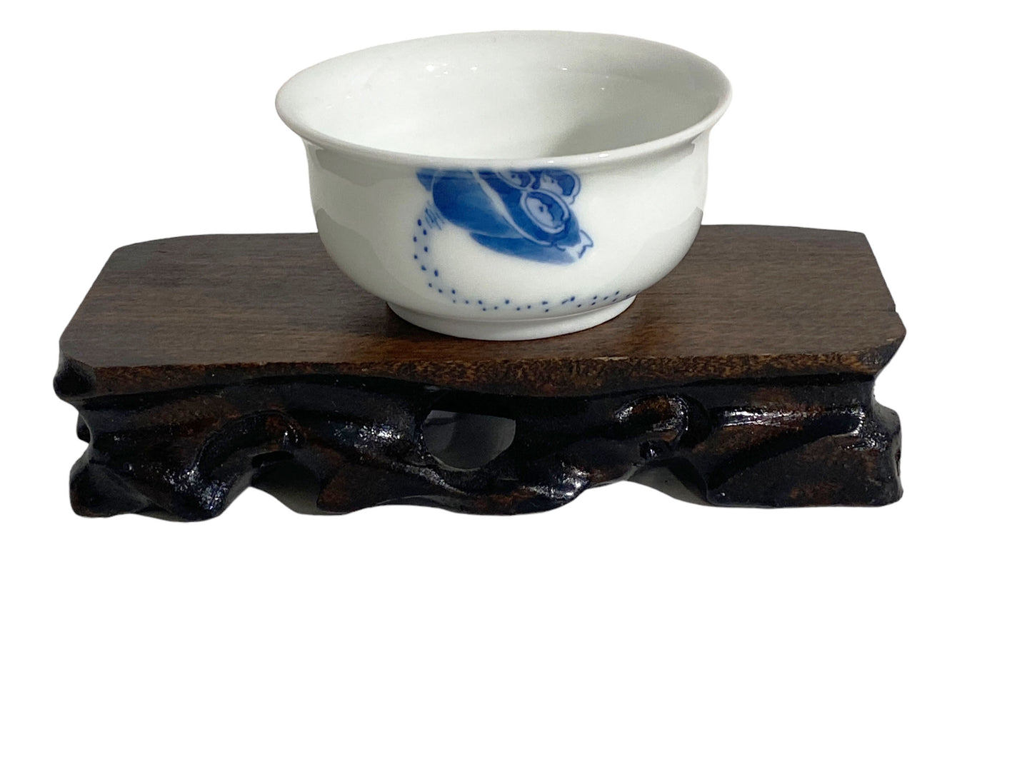 #6694 Chinoiserie Solid Wood Stand 4.75"w by 1"H