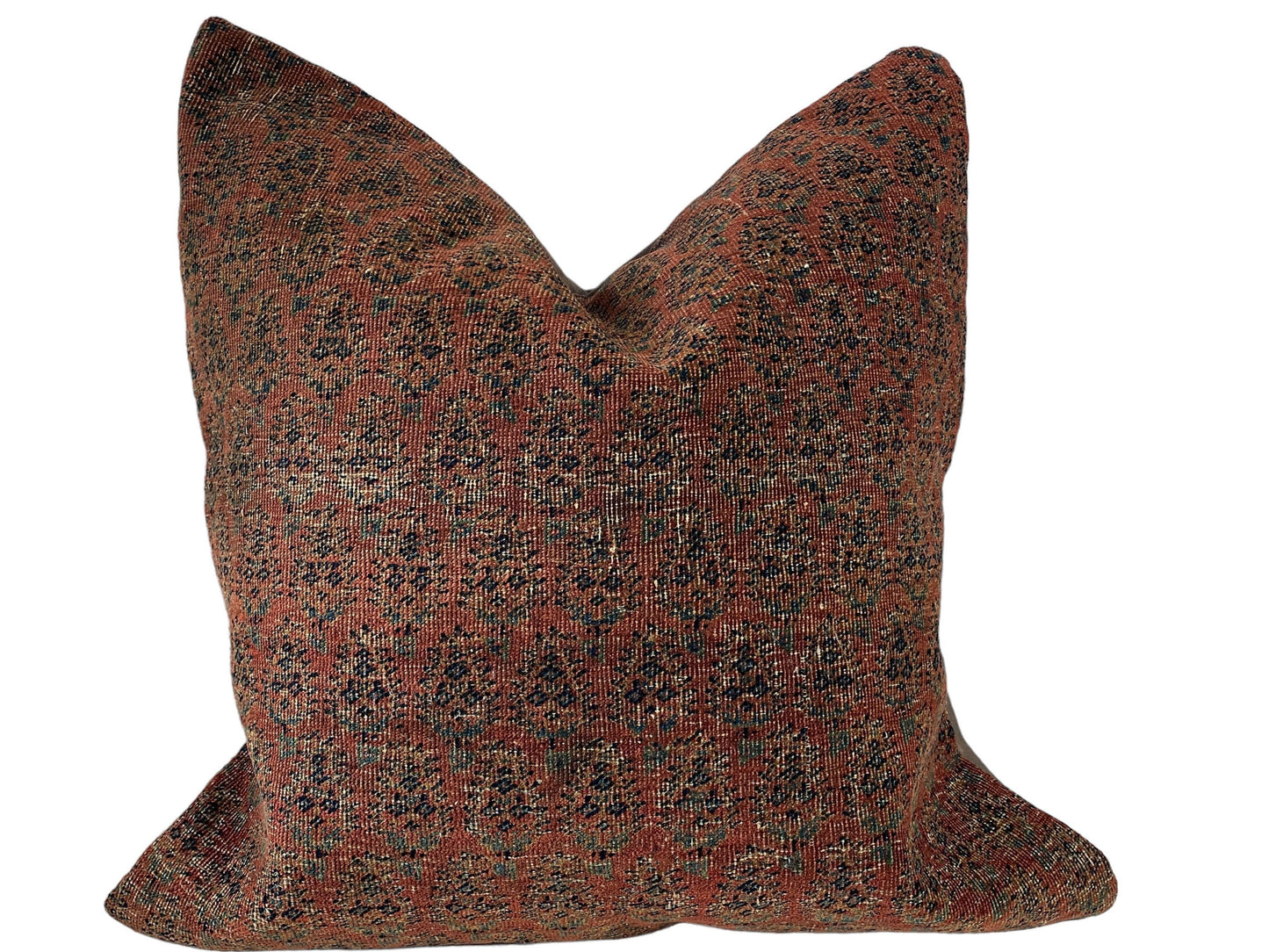 #7045 Superb 19th Fragment Herat Paisley Design Pillow Cover 22" by 22"