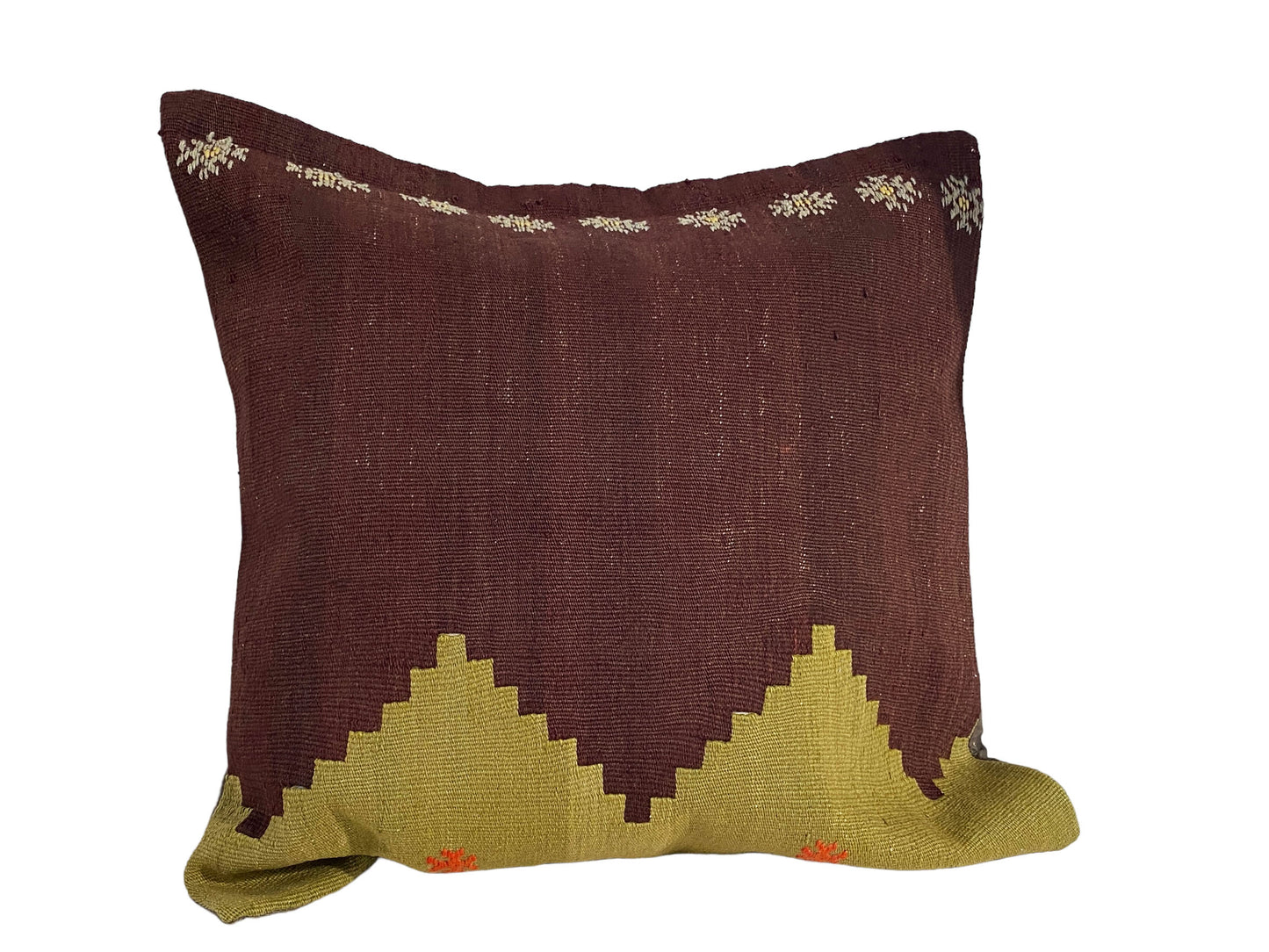 #5691 Superb Custom Made Old Turkish Tribal Kilim Pillow Cover 22" by 22"