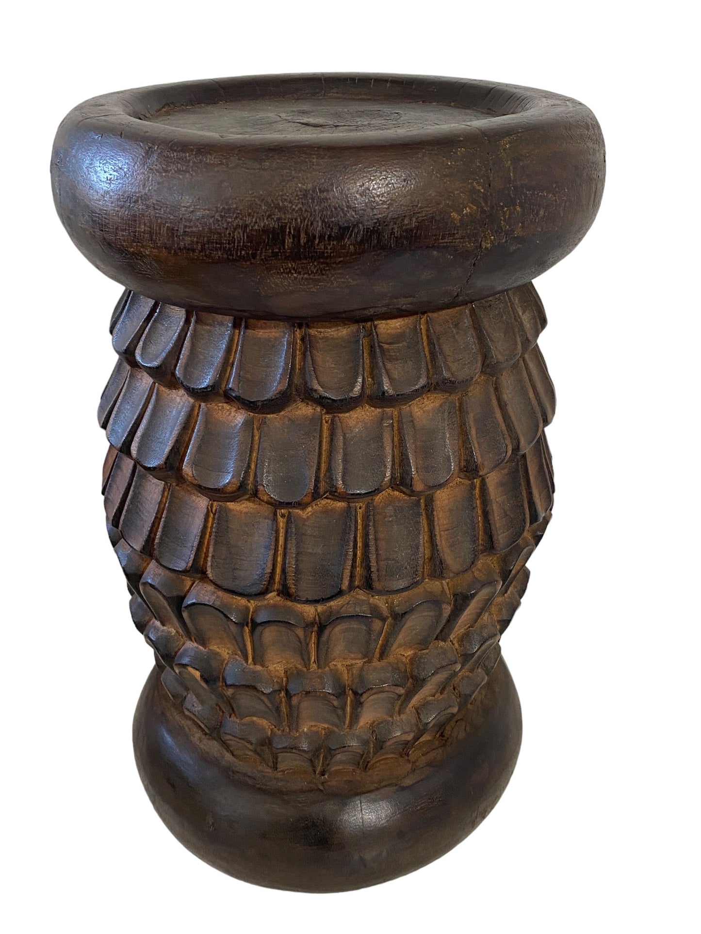 #5869 1960's Tribal Nobility Bamileke Stool/Table Cameroon 14.5" H