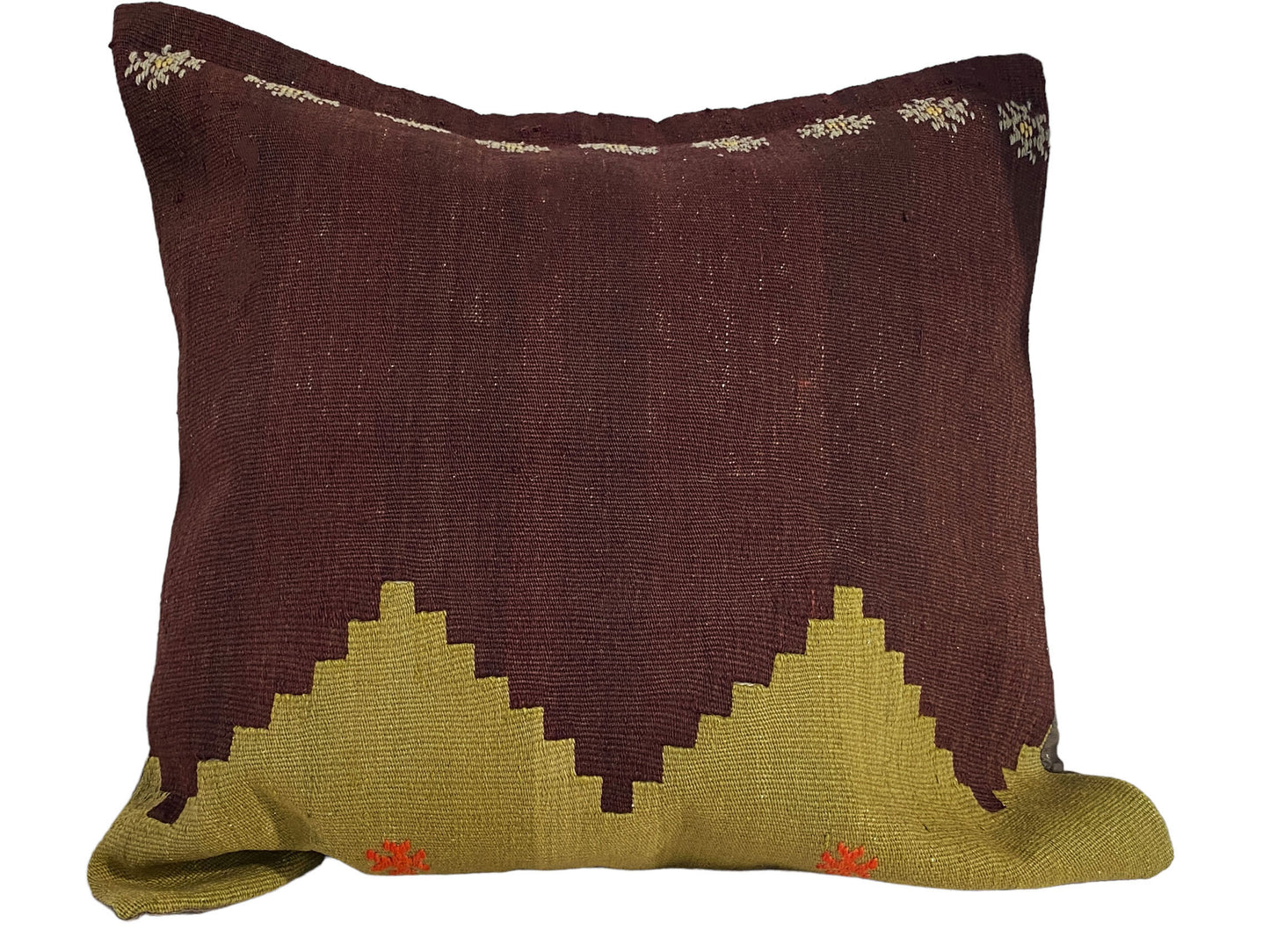 #5691 Superb Custom Made Old Turkish Tribal Kilim Pillow Cover 22" by 22"