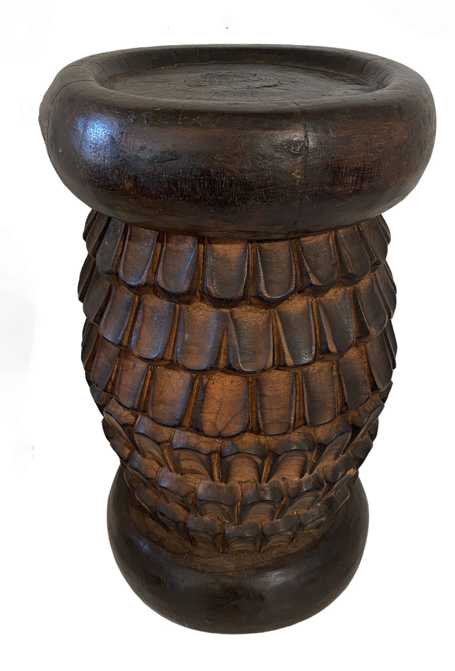#5869 1960's Tribal Nobility Bamileke Stool/Table Cameroon 14.5" H