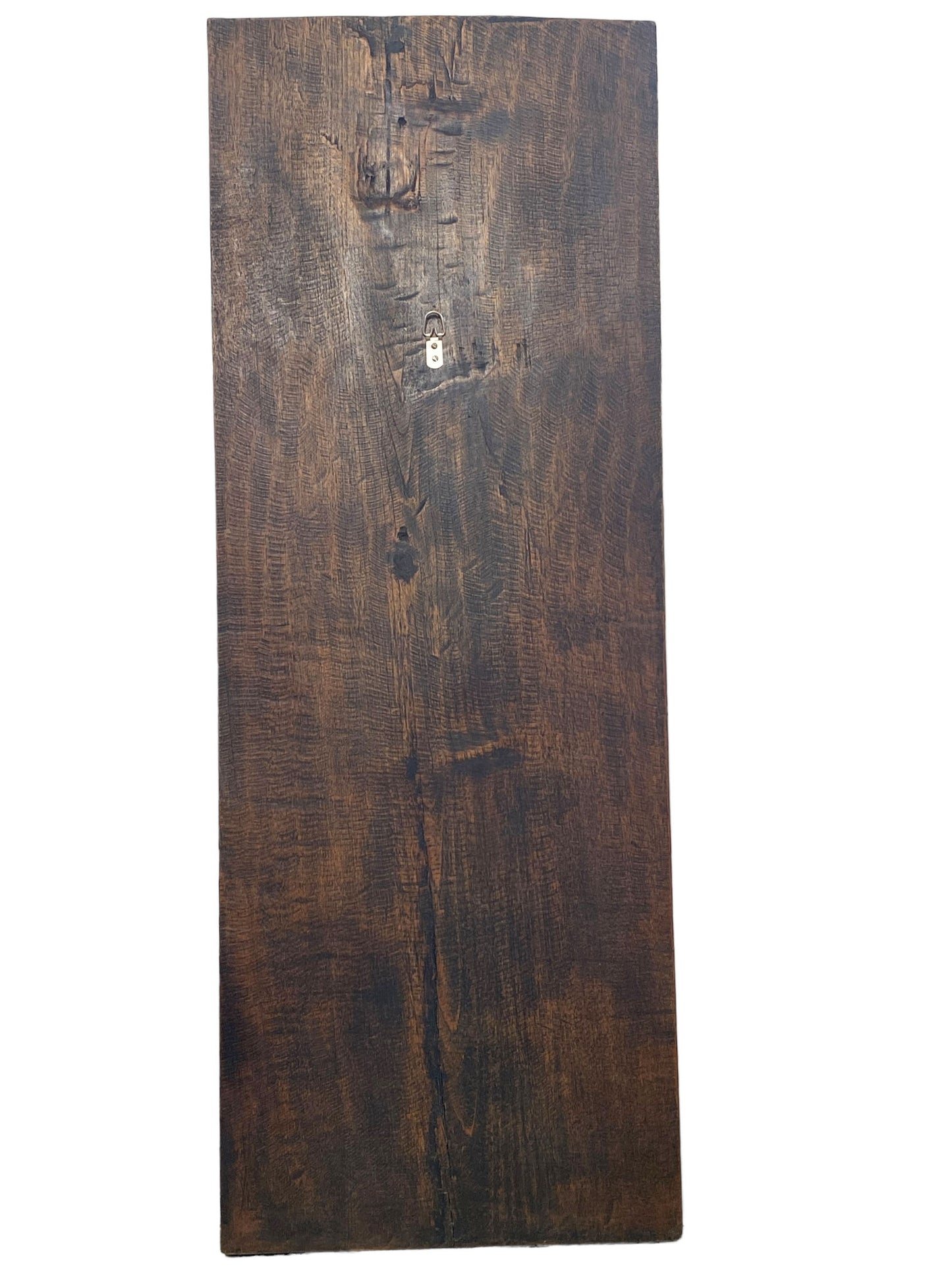 #302 Large Carved Thai Deity Teak Wood Panel 48.25" H