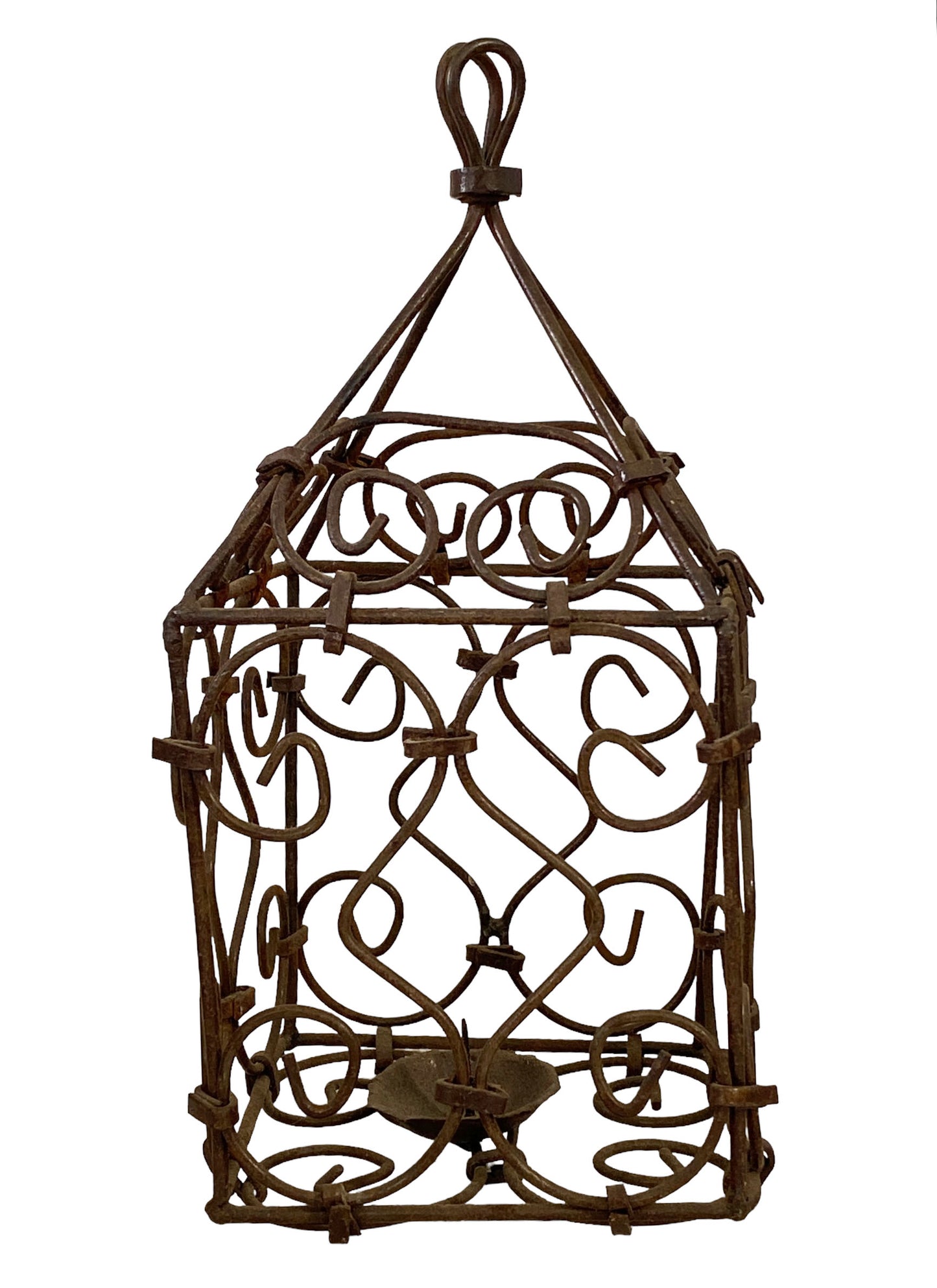 #5669 Vintage Artistic Iron Candle Holder 9.25" H