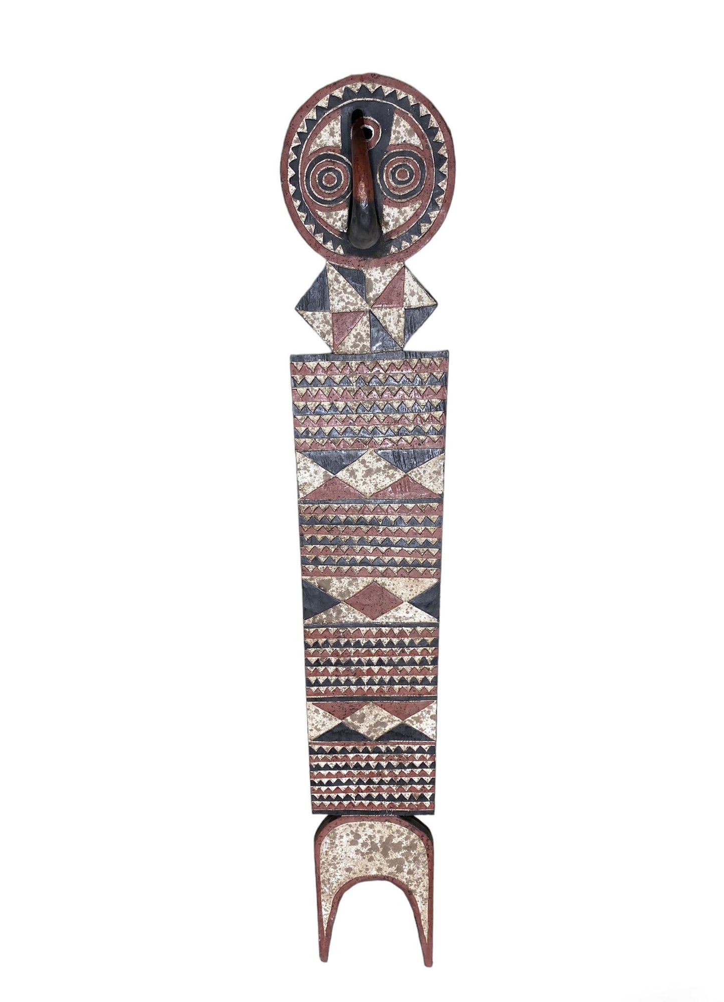 #5539 Large African Bobo Bwa Plank Mask Burkina Faso 80" H