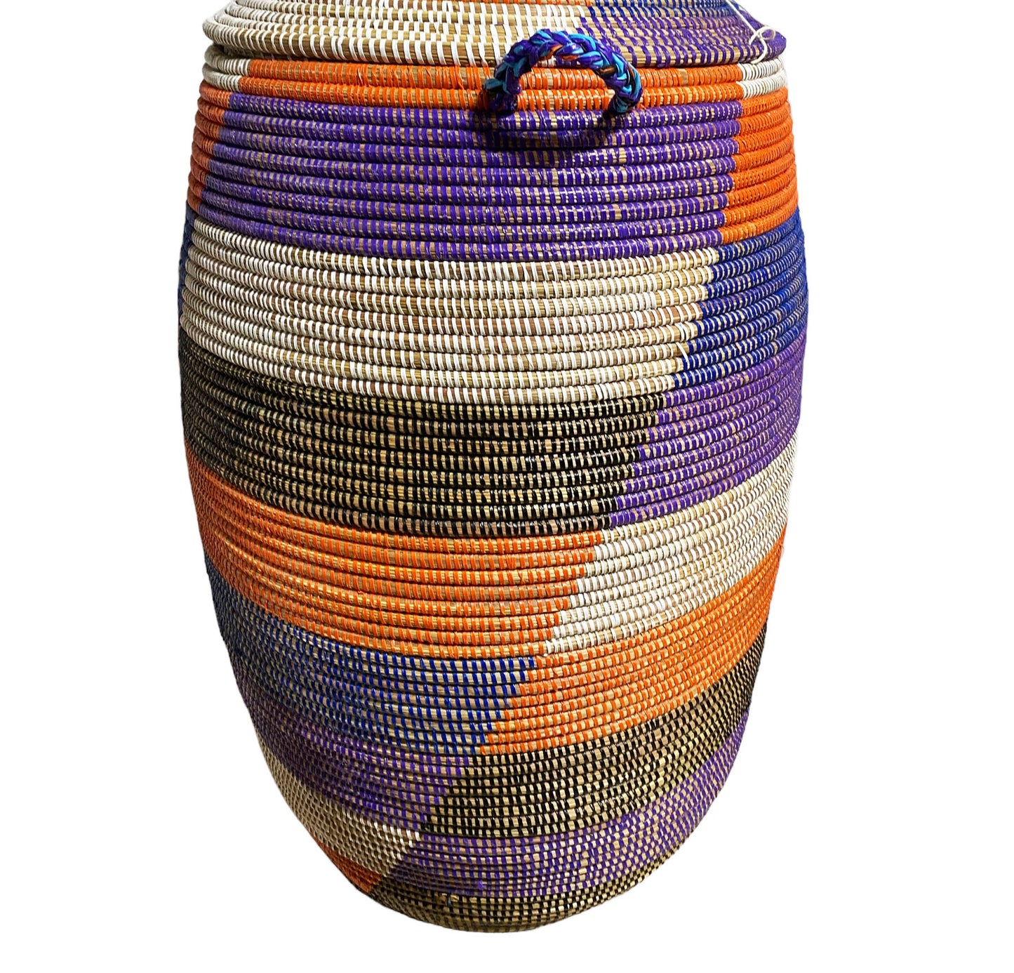 #5650 Lg Basket with Lid Senegal West Africa 36" H