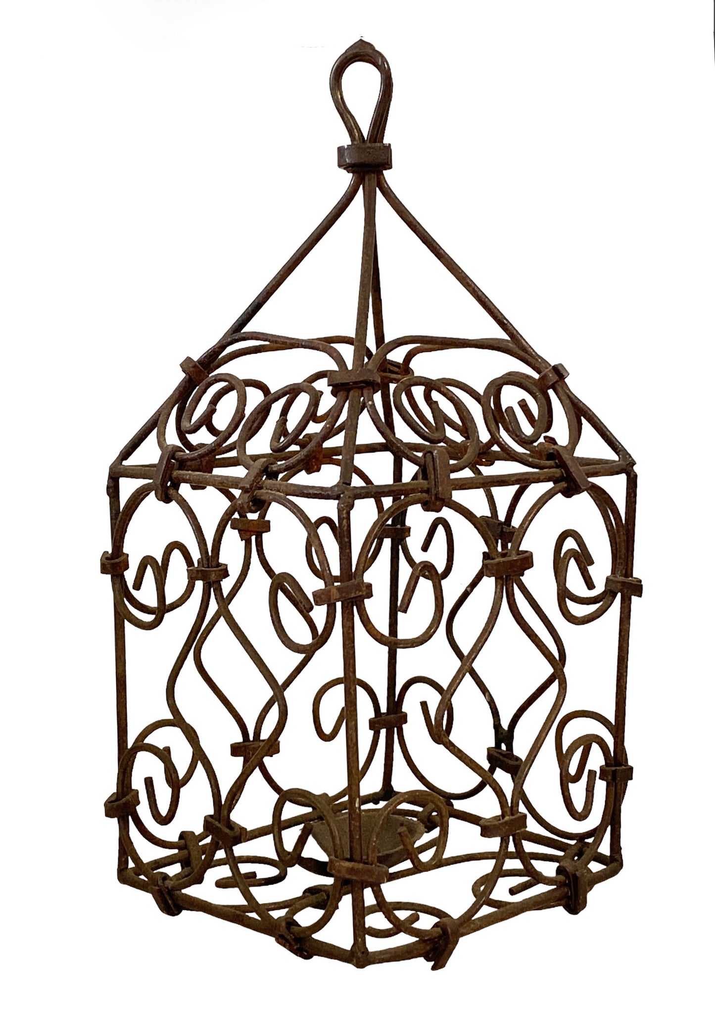 #5669 Vintage Artistic Iron Candle Holder 9.25" H