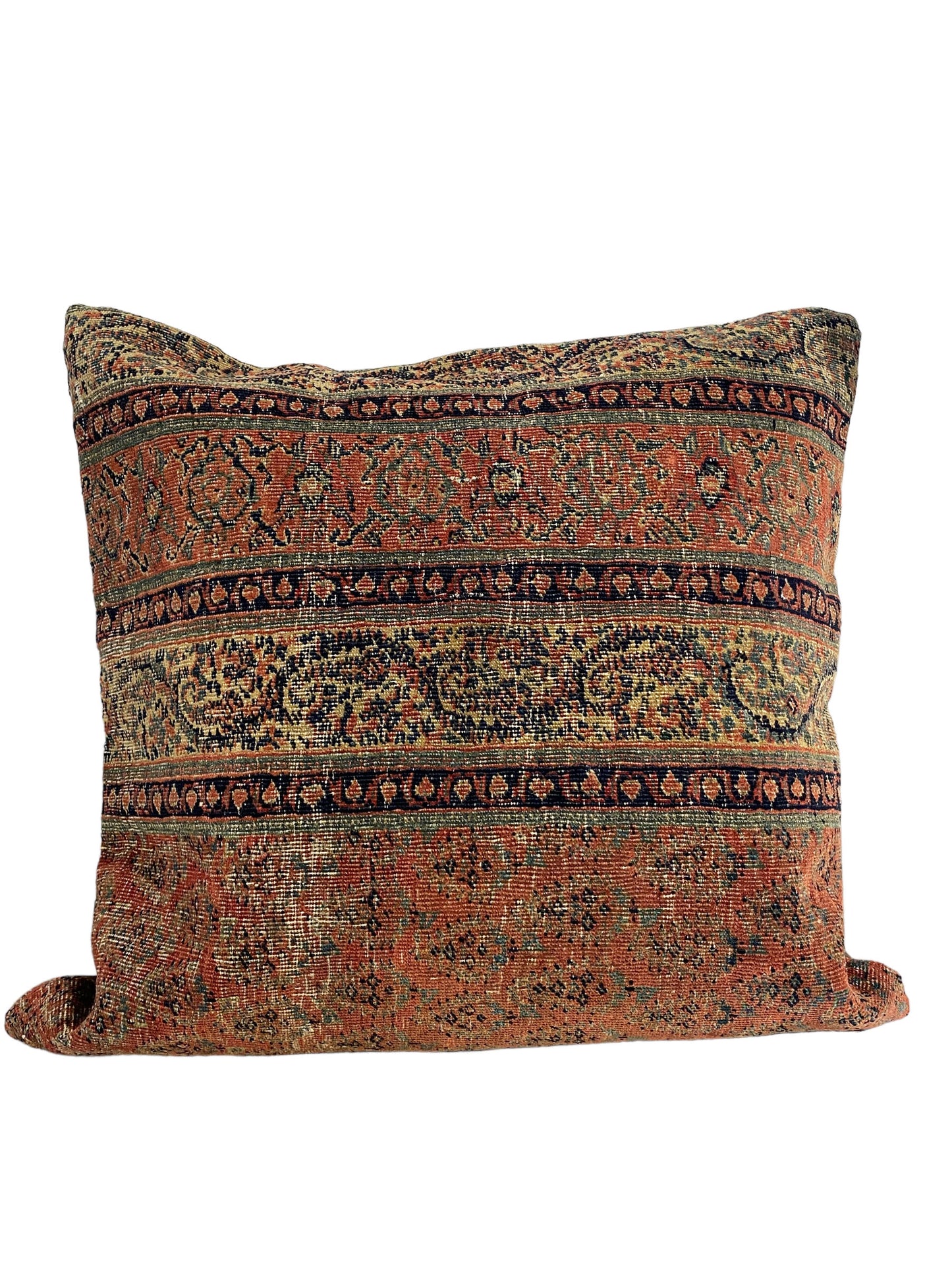 #5686 Superb 19th Fragment Herat Paisley Design  Pillow  Cover 22" by 22"