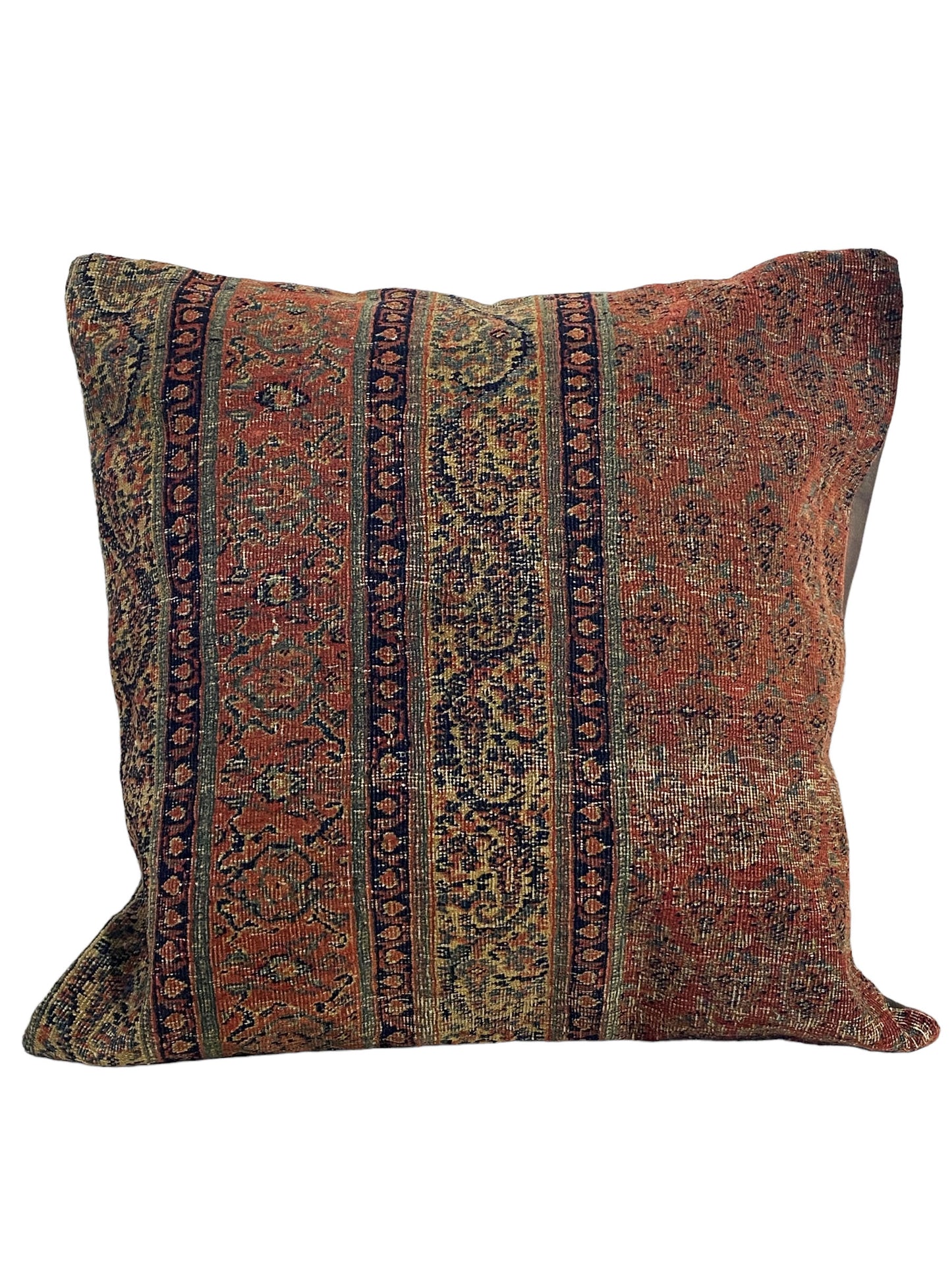 #5686 Superb 19th Fragment Herat Paisley Design Pillow Cover 22" by 22"