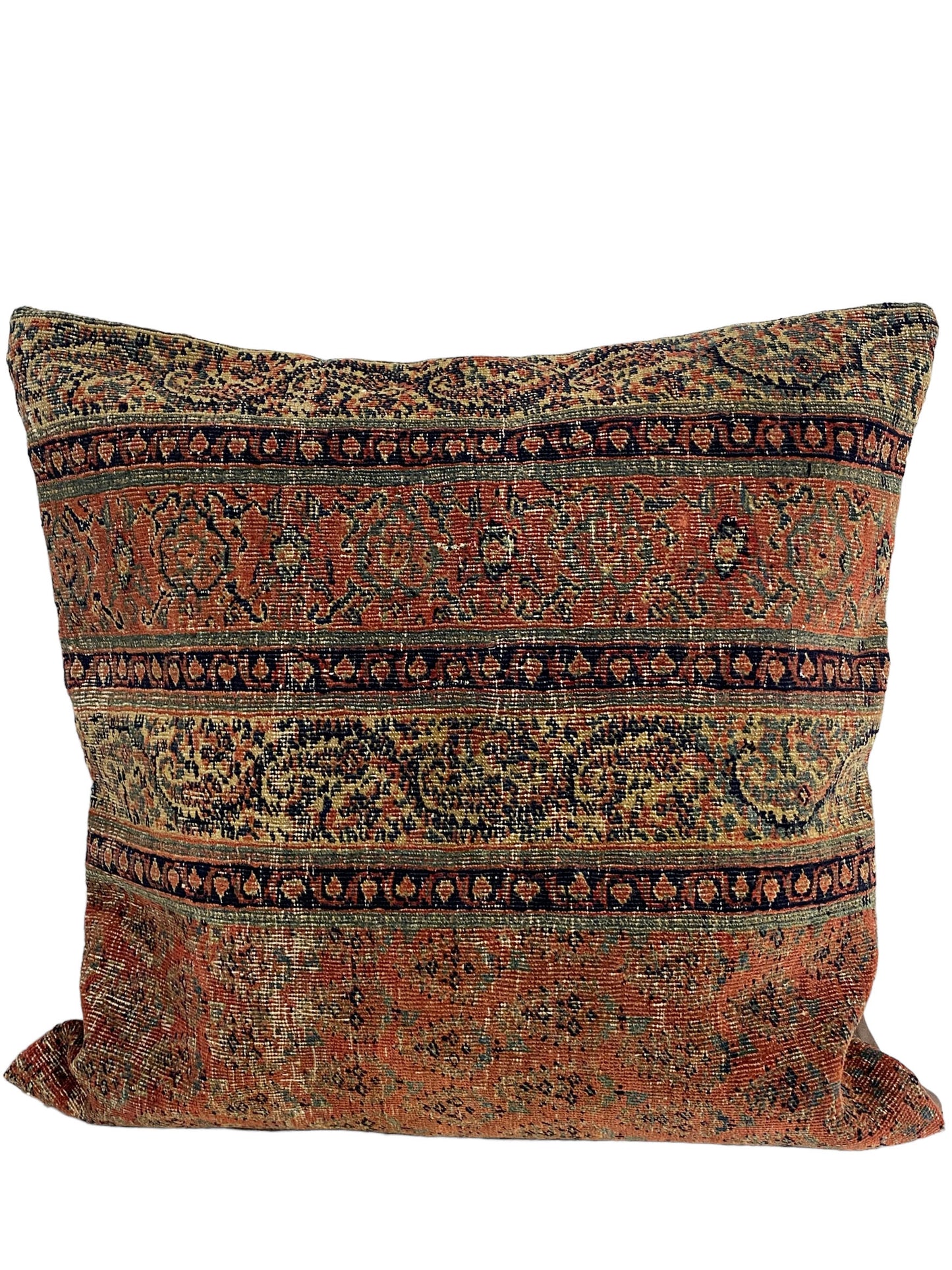 #5686 Superb 19th Fragment Herat Paisley Design Pillow Cover 22" by 22"