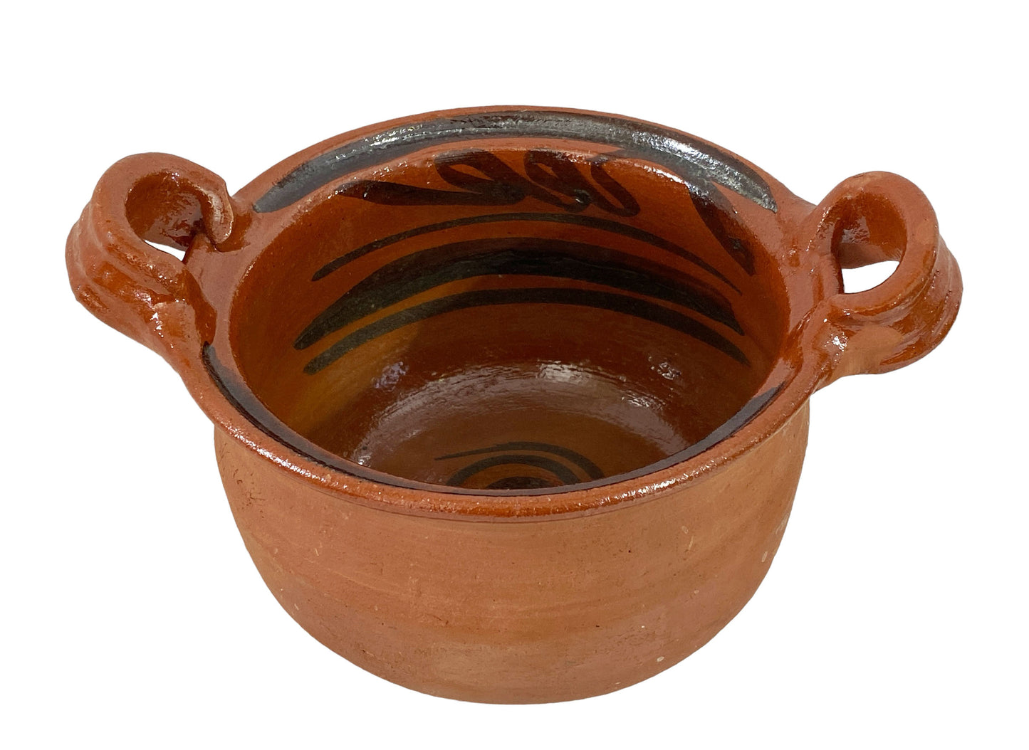 #7115 Decorative hand made Mexican Clay Pot 5" H
