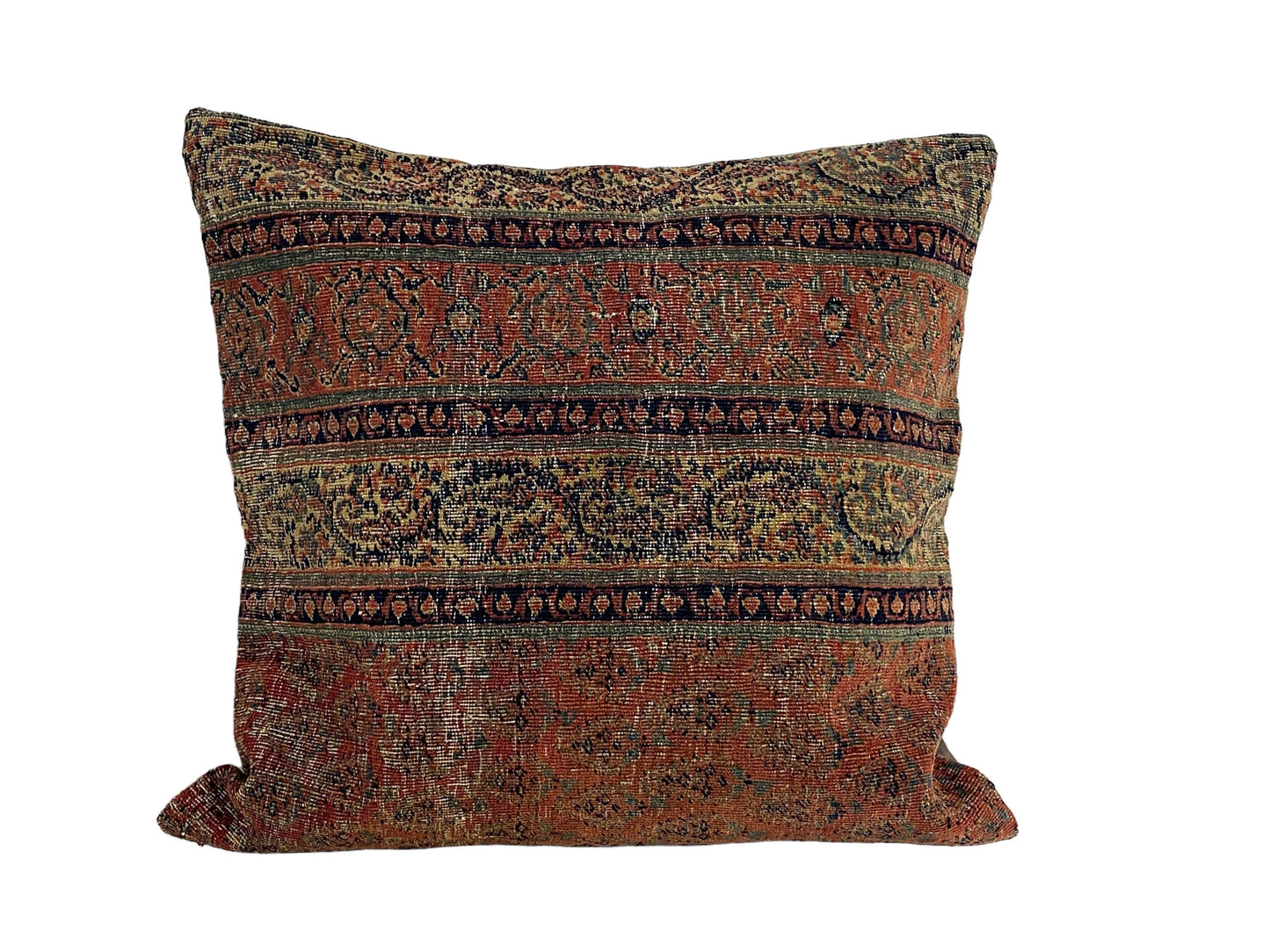 #5686 Superb 19th Fragment Herat Paisley Design Pillow Cover 22" by 22"