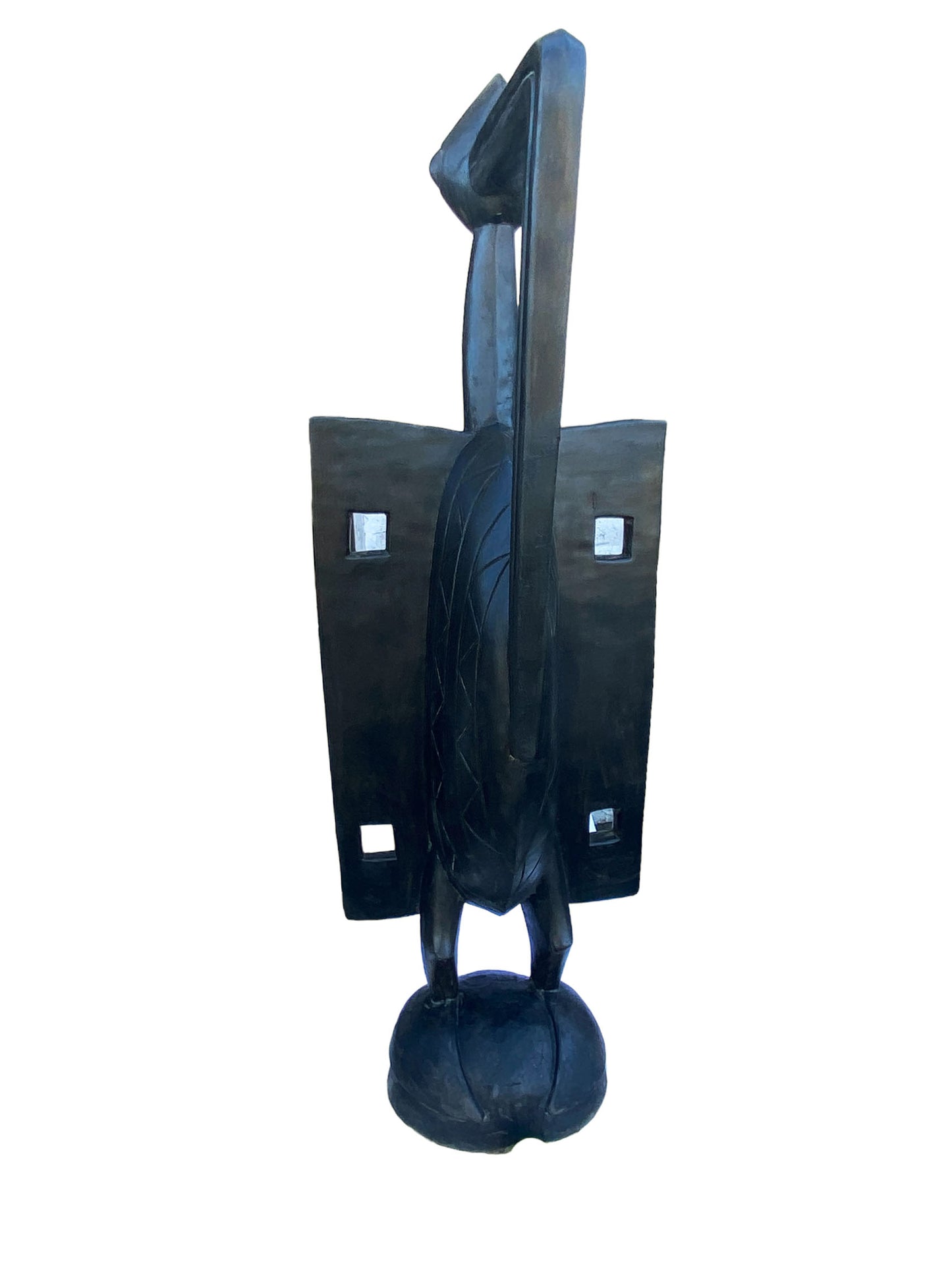 #7110 Huge Sculpture of Senufo Bird Statue Cote d'Ivoire 71.5" H