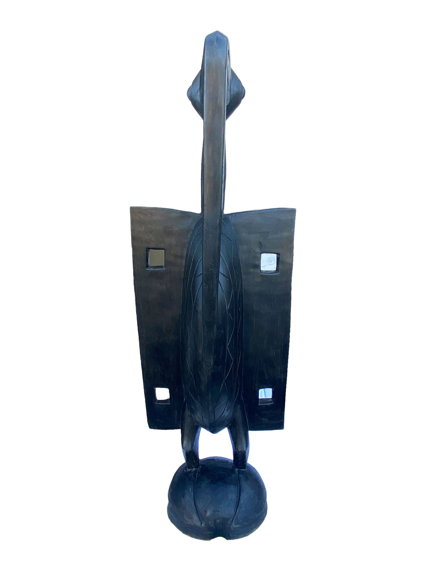 #7110 Huge Sculpture of Senufo Bird Statue Cote d'Ivoire 71.5" H