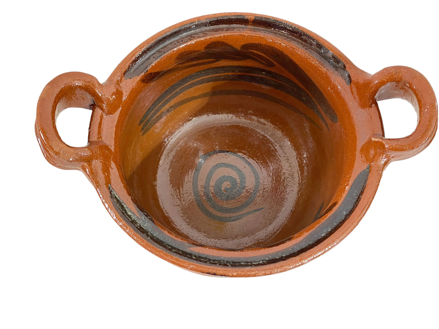 #7115 Decorative hand made Mexican Clay Pot 5" H