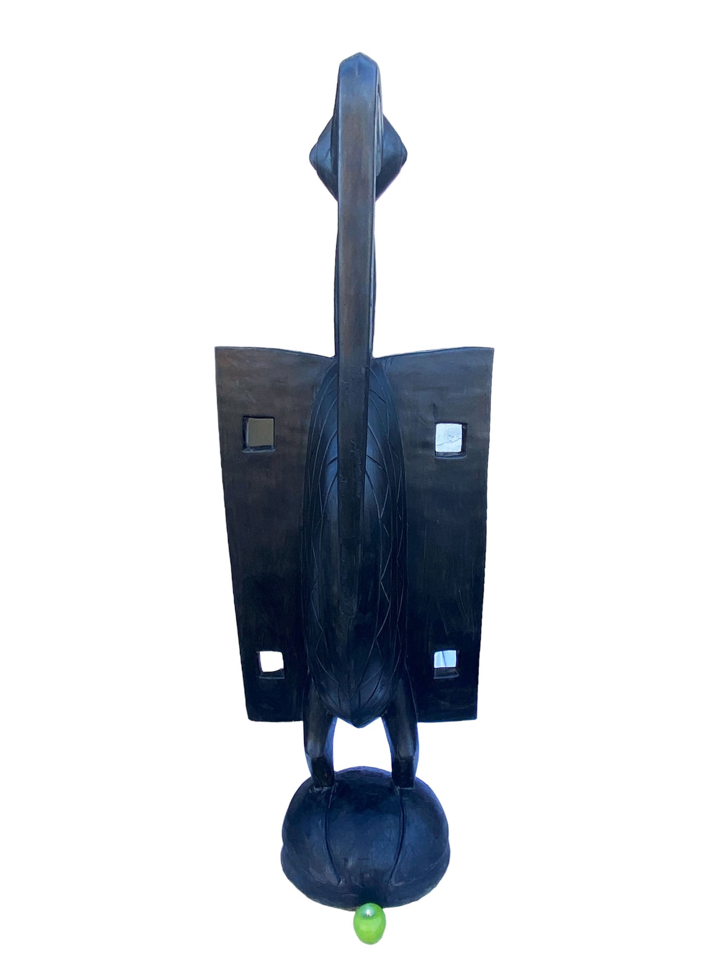 #7110 Huge Sculpture of Senufo Bird Statue Cote d'Ivoire 71.5" H