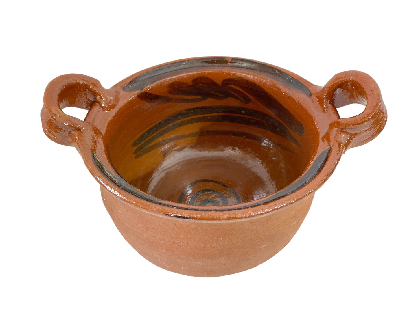 #7115 Decorative hand made Mexican Clay Pot 5" H
