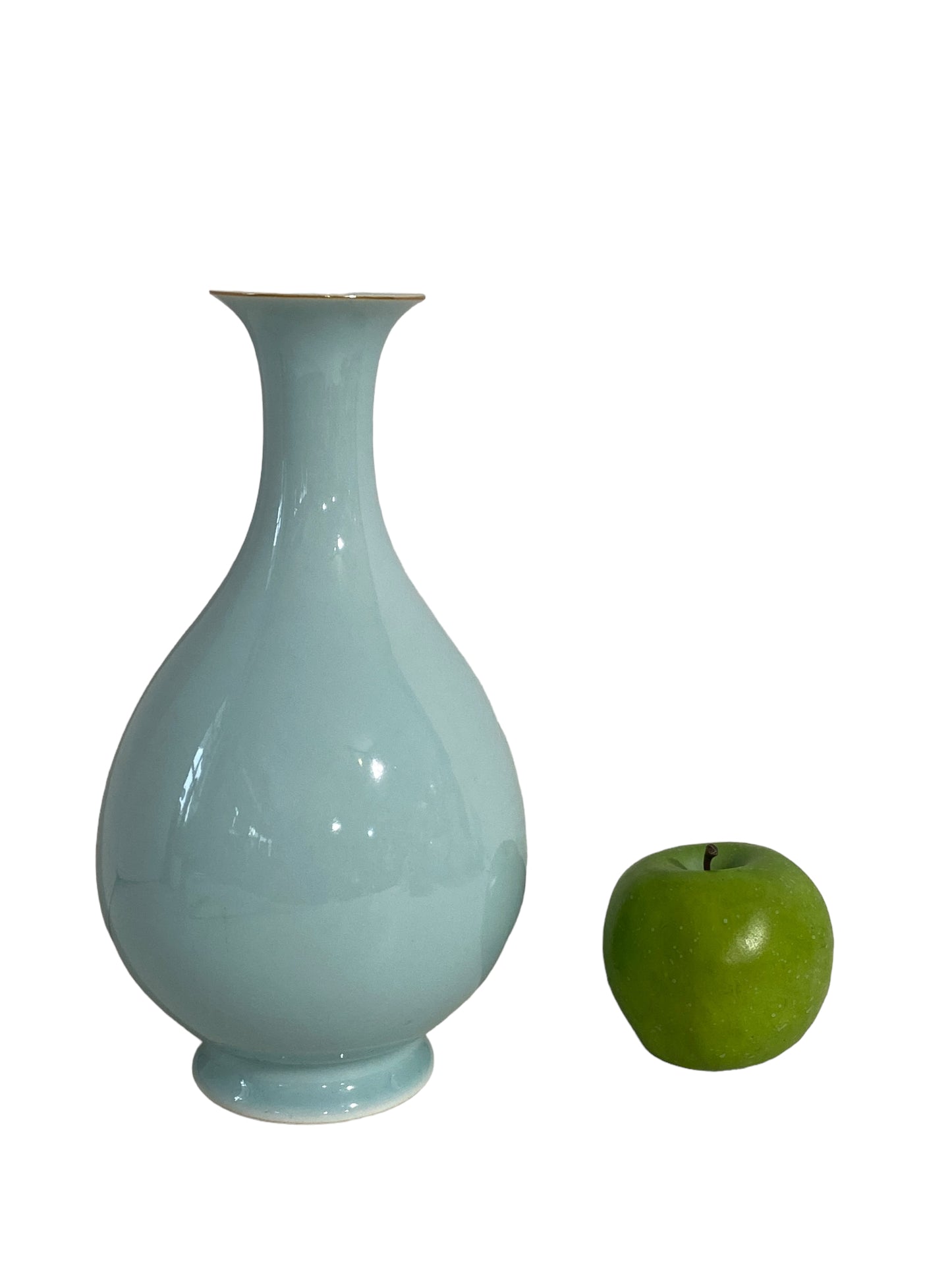 #5631 Chinoiserie Celadon Porcelain Vase