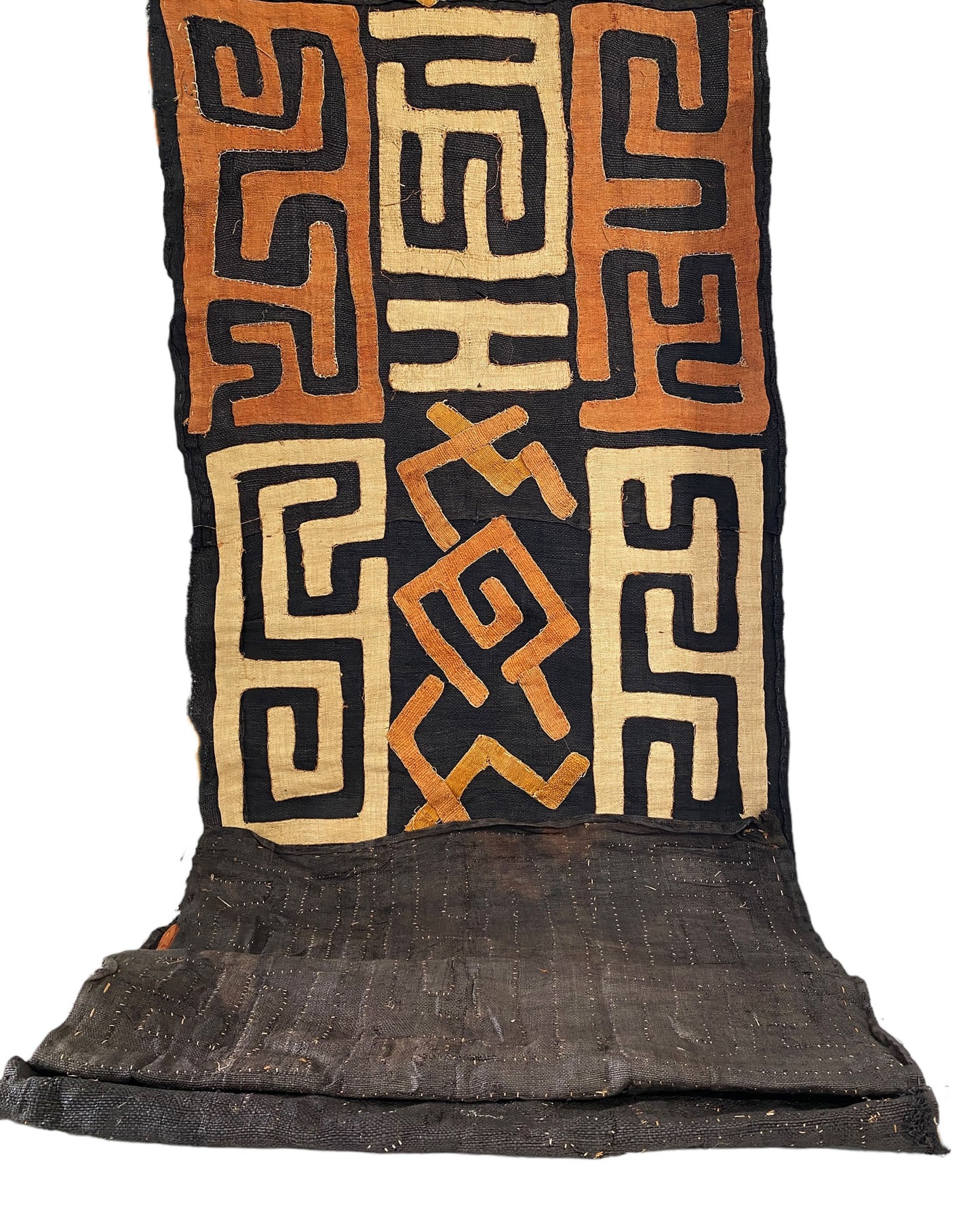 #5655 Superb African Kuba Cloth Raffia /Textile Zaire 104"