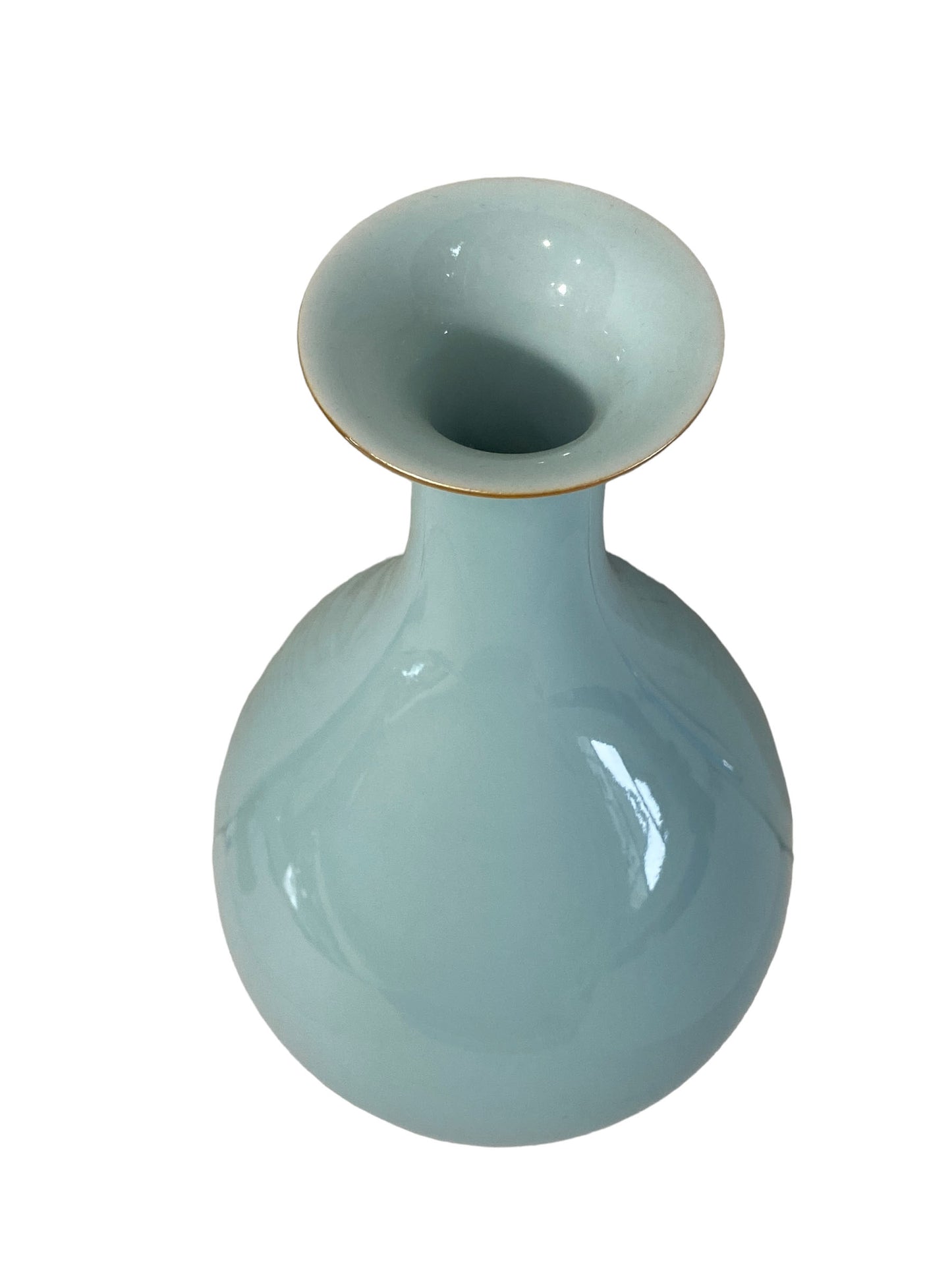 #5631 Chinoiserie Celadon Porcelain Vase