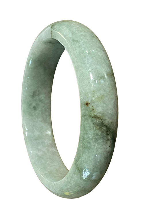 #5711 Real Grayish Green Jadeite Jade Bangle / Bracelet