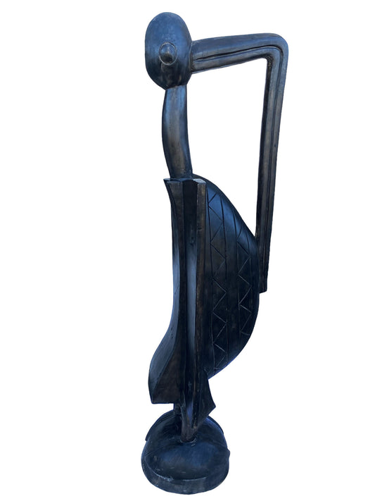 #7110 Huge Sculpture of Senufo Bird Statue Cote d'Ivoire 71.5" H