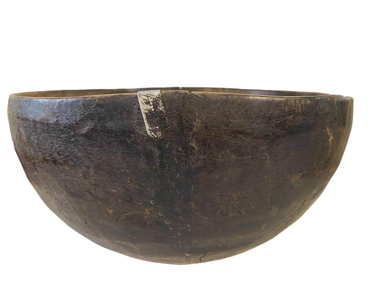 #5837 African Hausa Wooden Bowl From Niger 11.25" Diameter