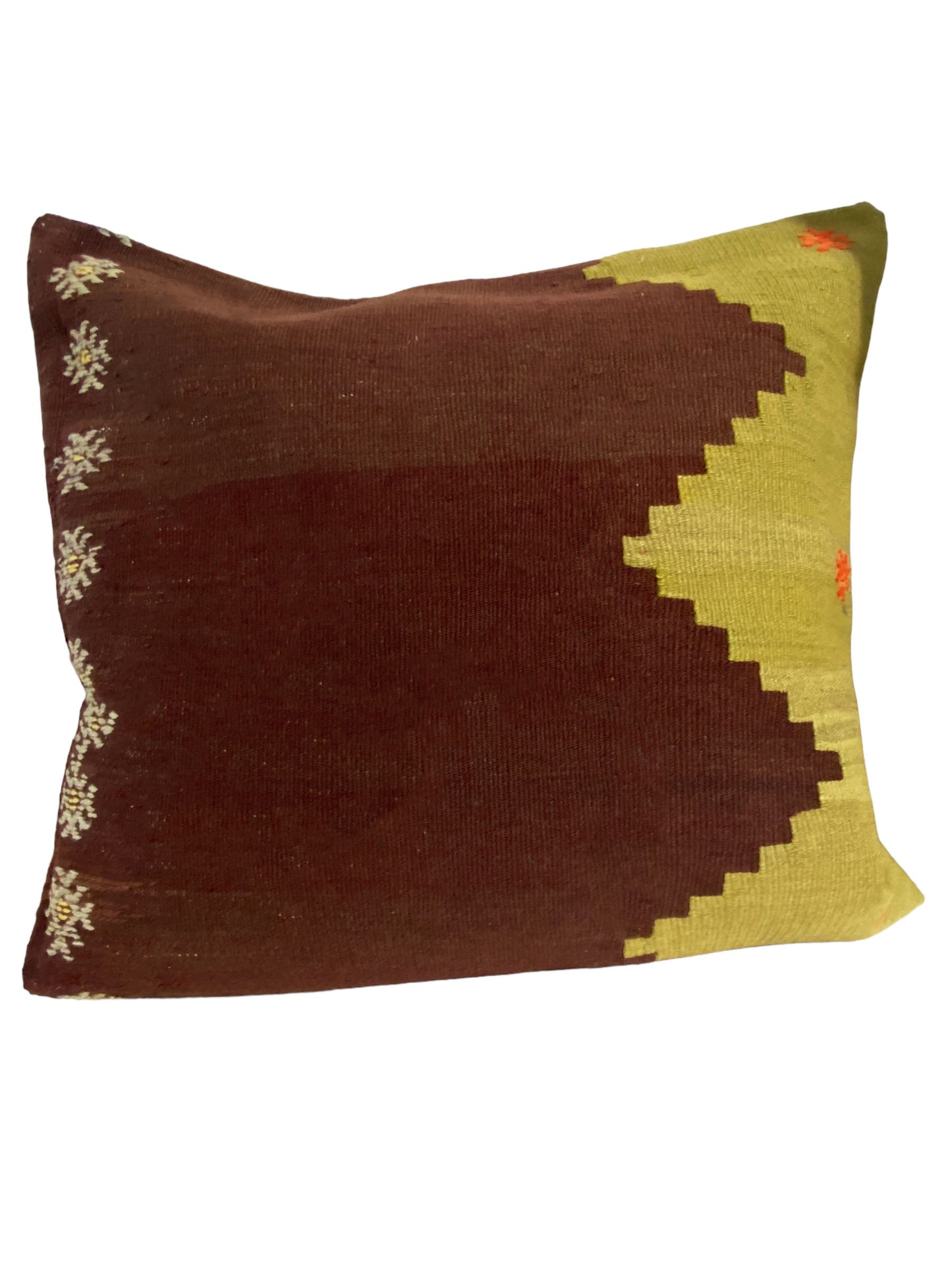 #5684 Superb Custom Made Old Turkish Tribal Kilim Pillow Cover 24" by 24"