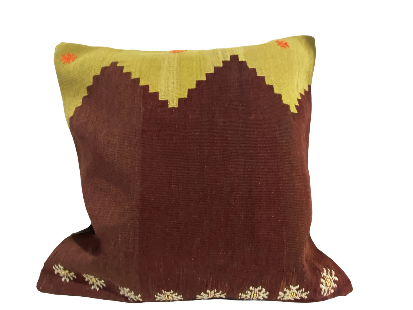 #5684 Superb Custom Made Old Turkish Tribal Kilim Pillow Cover 24" by 24"