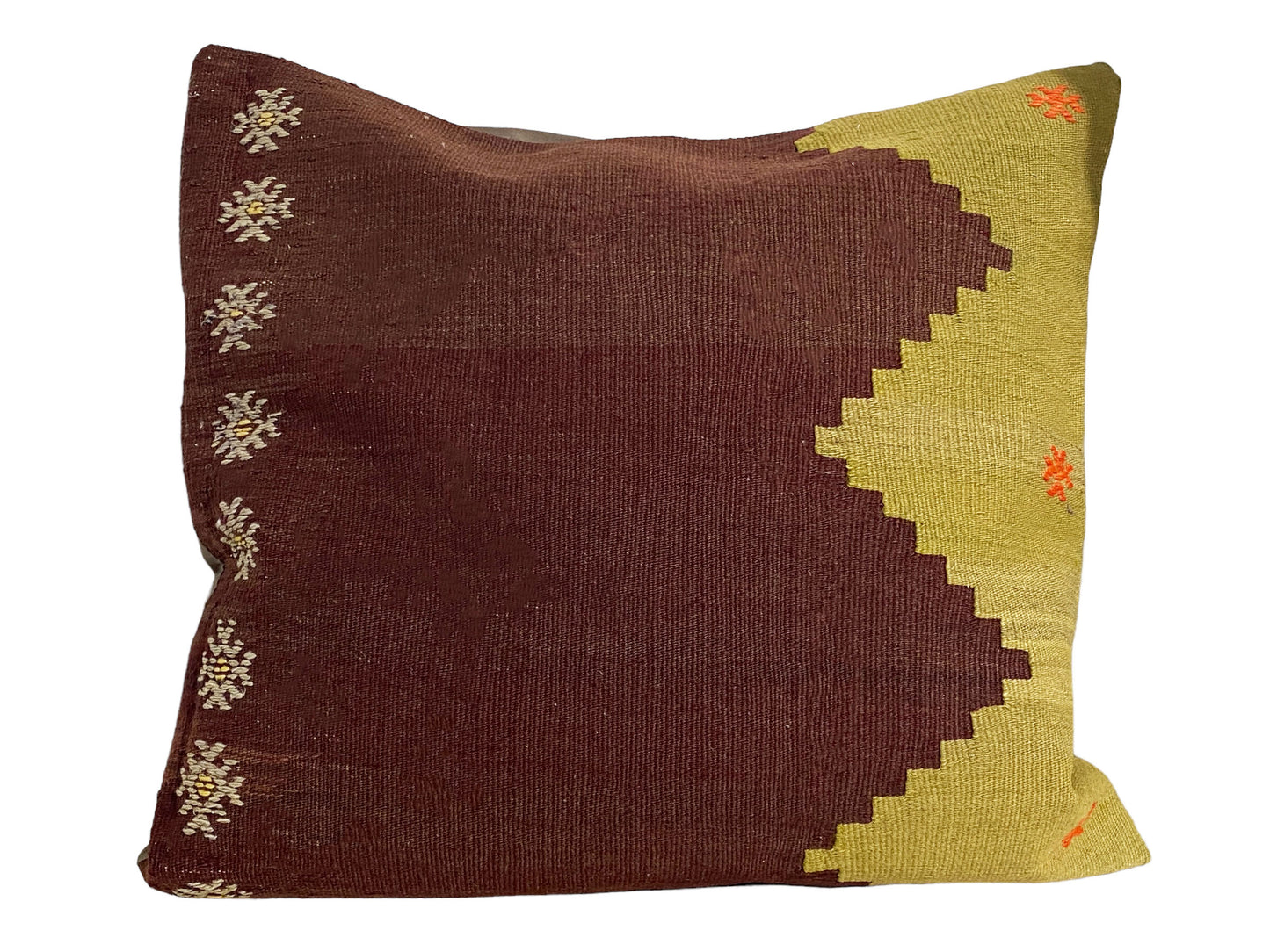#5684 Superb Custom Made Old Turkish Tribal Kilim Pillow Cover 24" by 24"