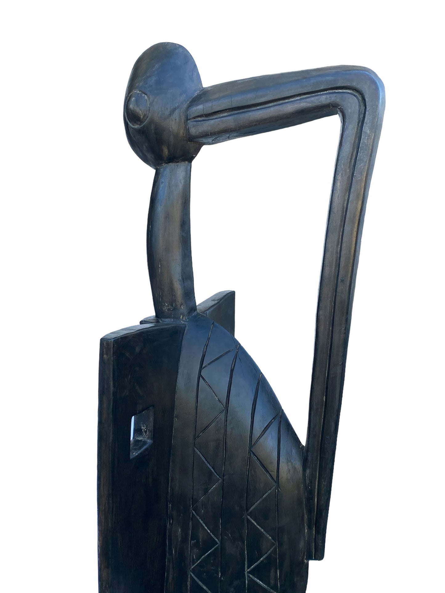 #7110 Huge Sculpture of Senufo Bird Statue Cote d'Ivoire 71.5" H