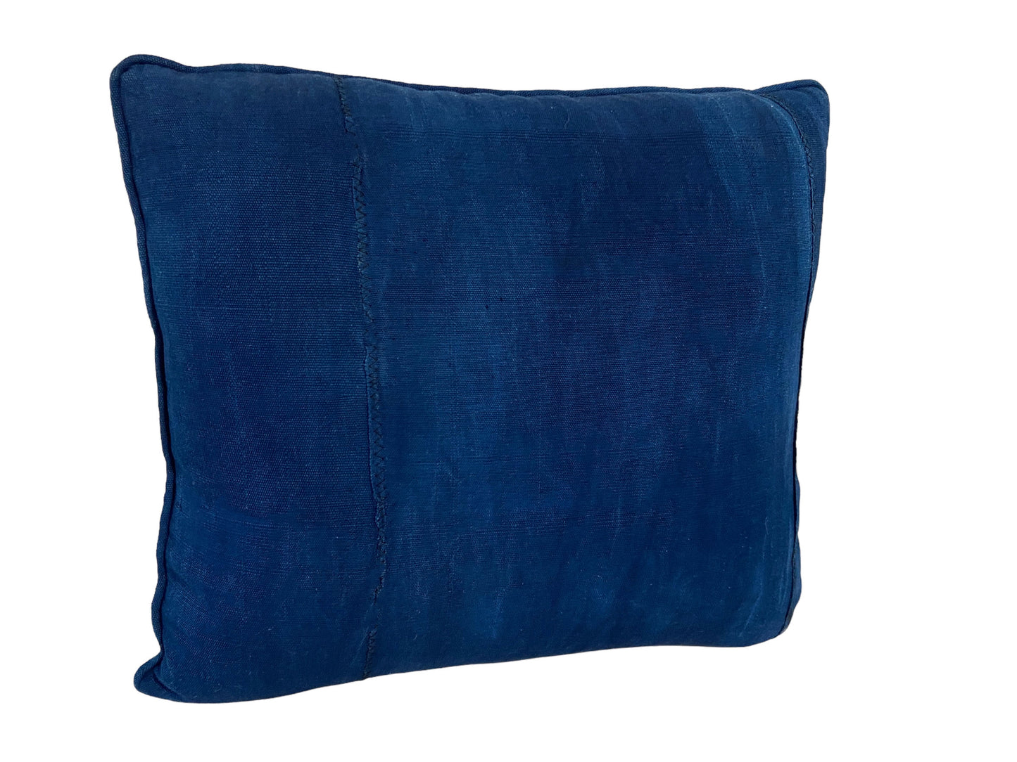 #5498 African Custom Made Solid Indigo cloth Pillow 17"