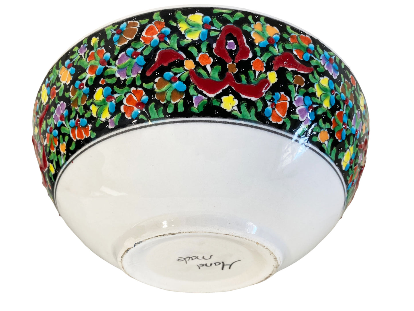 #5640 Large Handpainted Turkish Mezze Serving Bowl 12" Diameter