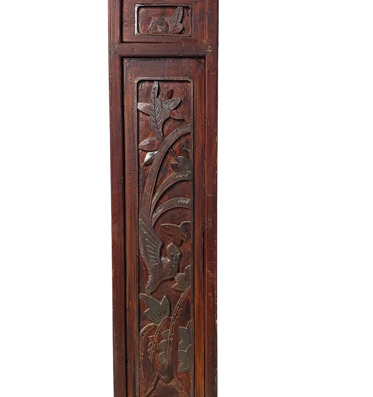 #5543 Antique Chinoiserie Wooden Wall Hanging Panel 37" H