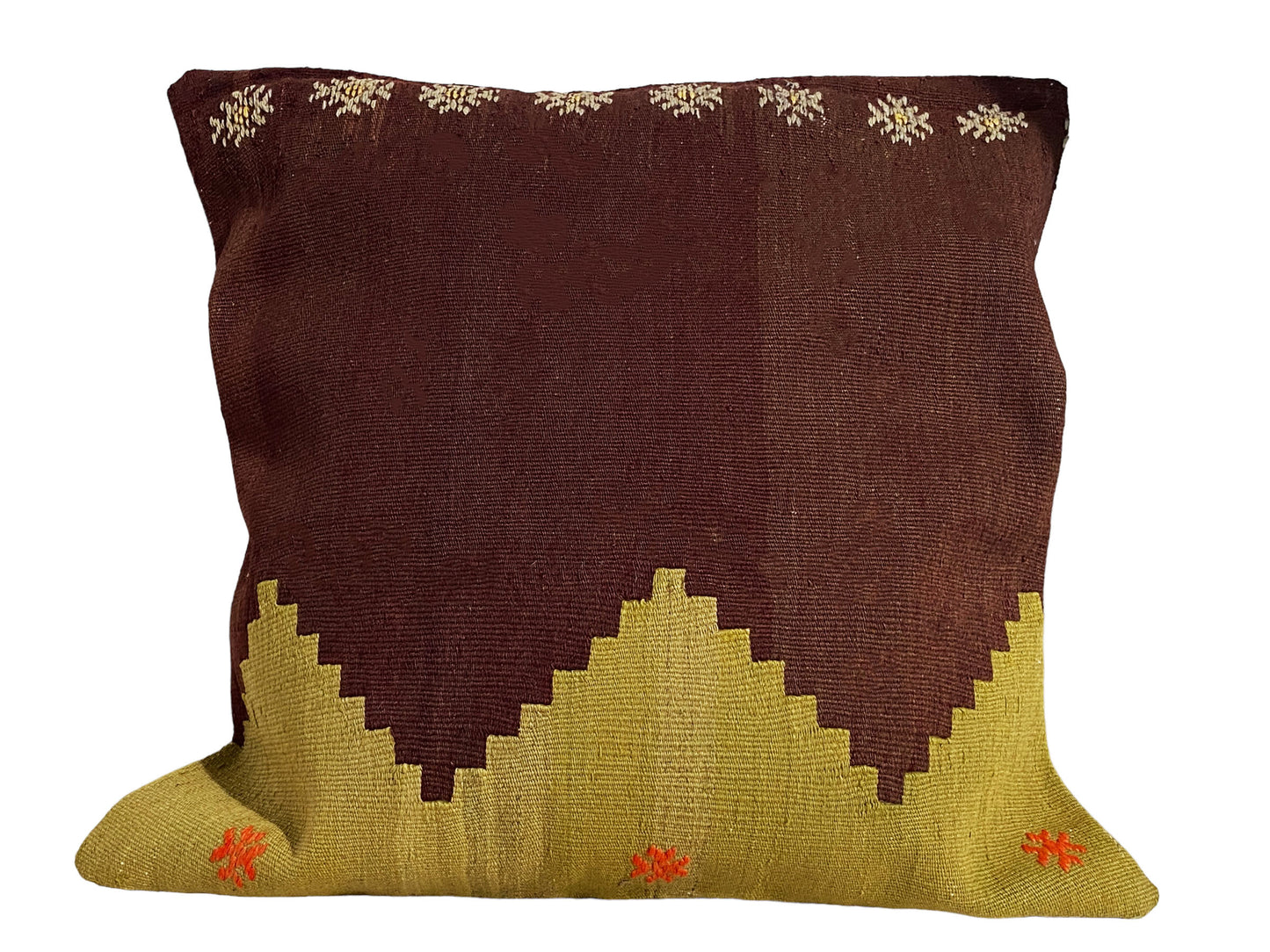 #5684 Superb Custom Made Old Turkish Tribal Kilim Pillow Cover 24" by 24"