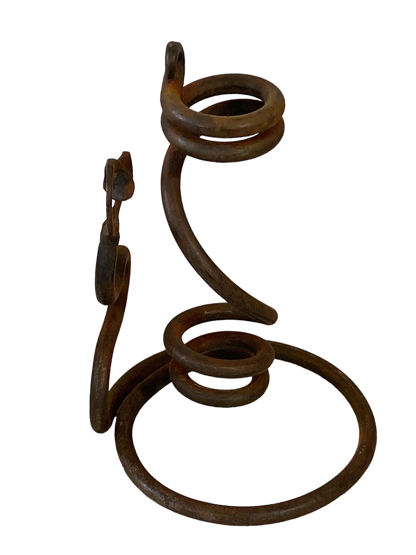 #5667 Vintage Artistic Iron Candle Holder W/Heart 5.75" H