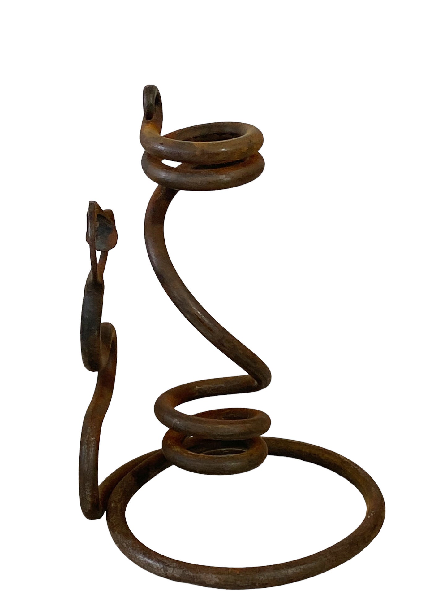 #5667 Vintage Artistic Iron Candle Holder W/Heart 5.75" H