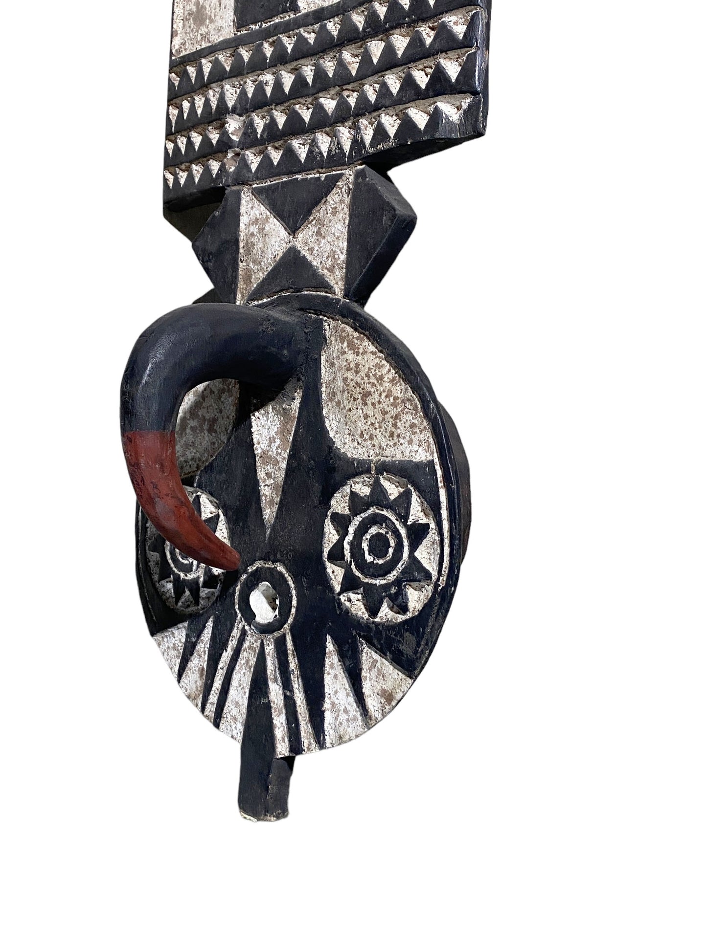 #5542 Large African Bobo Bwa Plank Mask Burkina Faso 80" H