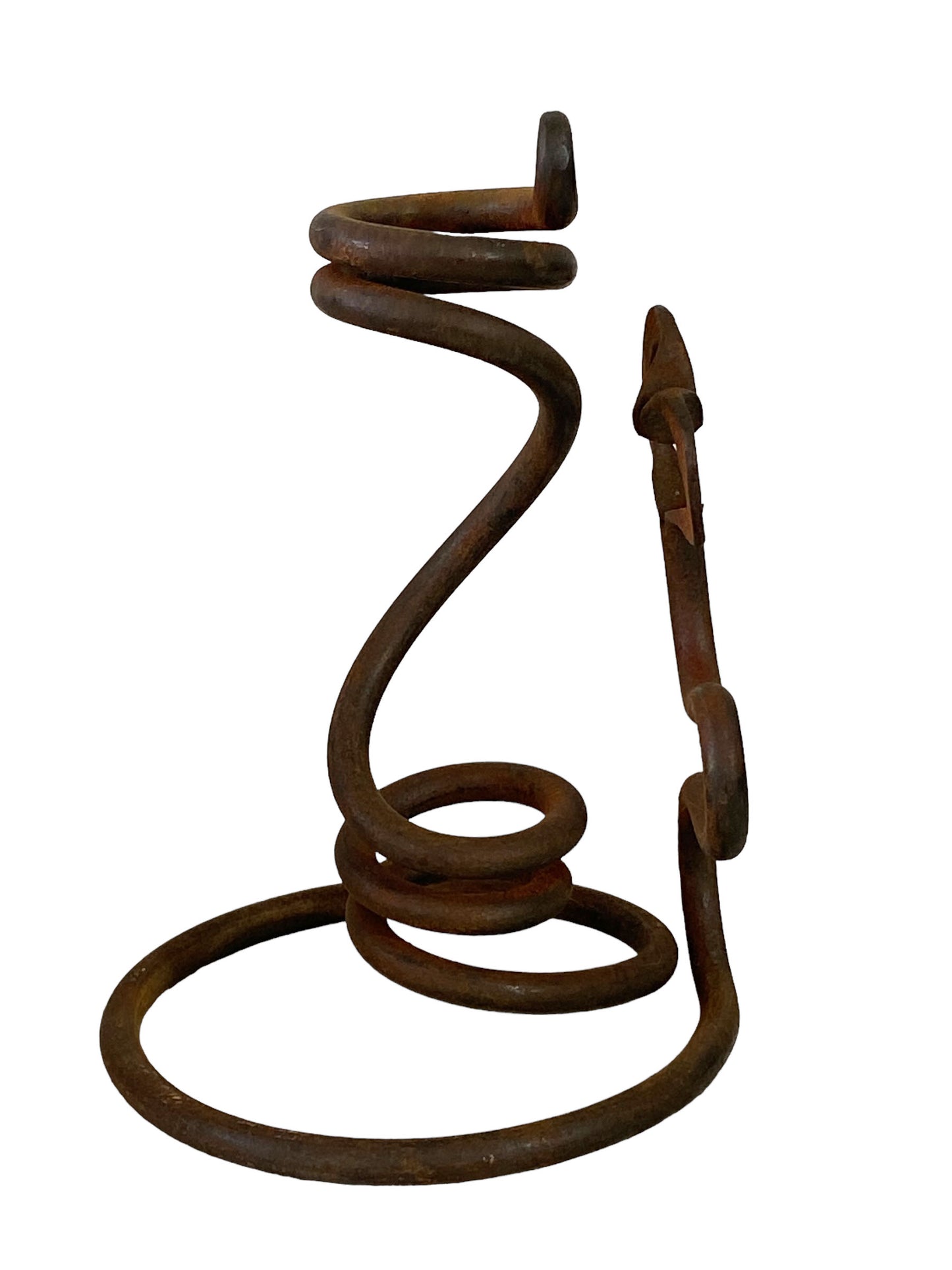 #5667 Vintage Artistic Iron Candle Holder W/Heart 5.75" H