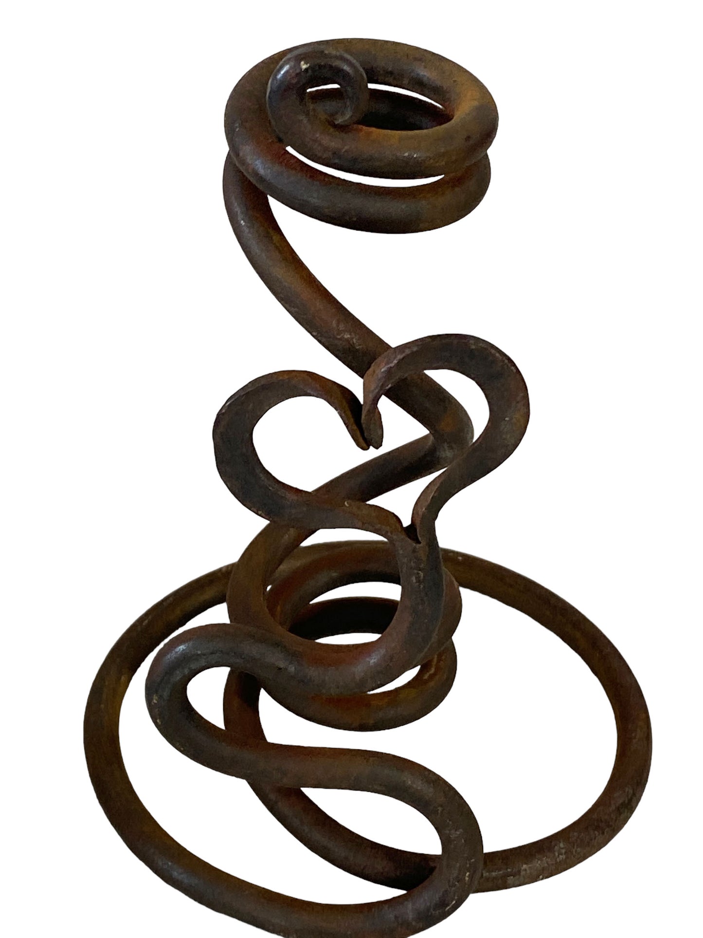 #5667 Vintage Artistic Iron Candle Holder W/Heart 5.75" H