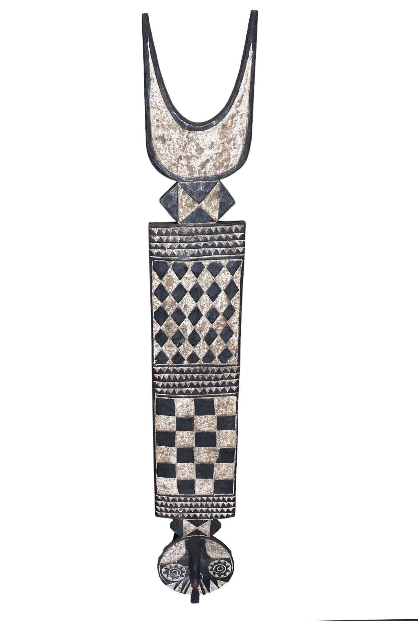 #5542 Large African Bobo Bwa Plank Mask Burkina Faso 80" H