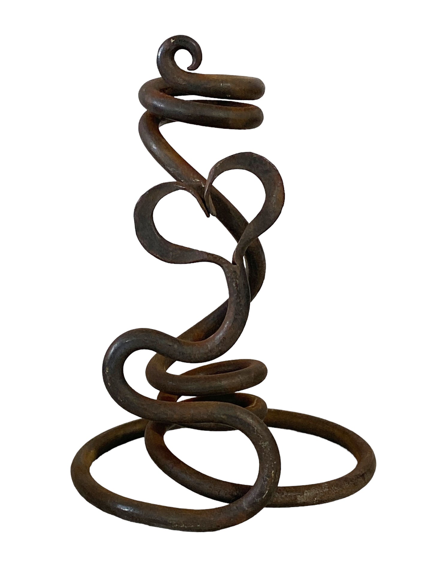 #5667 Vintage Artistic Iron Candle Holder W/Heart 5.75" H