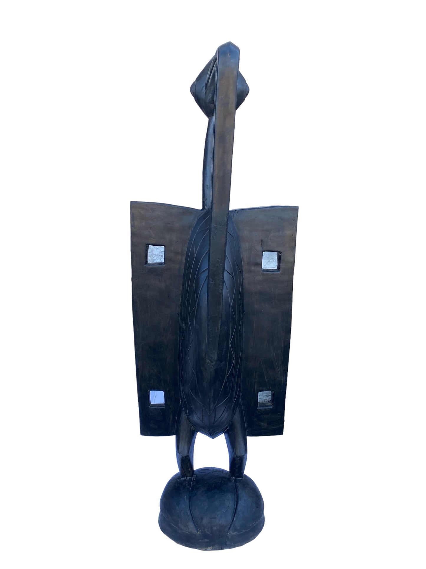 #7110 Huge Sculpture of Senufo Bird Statue Cote d'Ivoire 71.5" H
